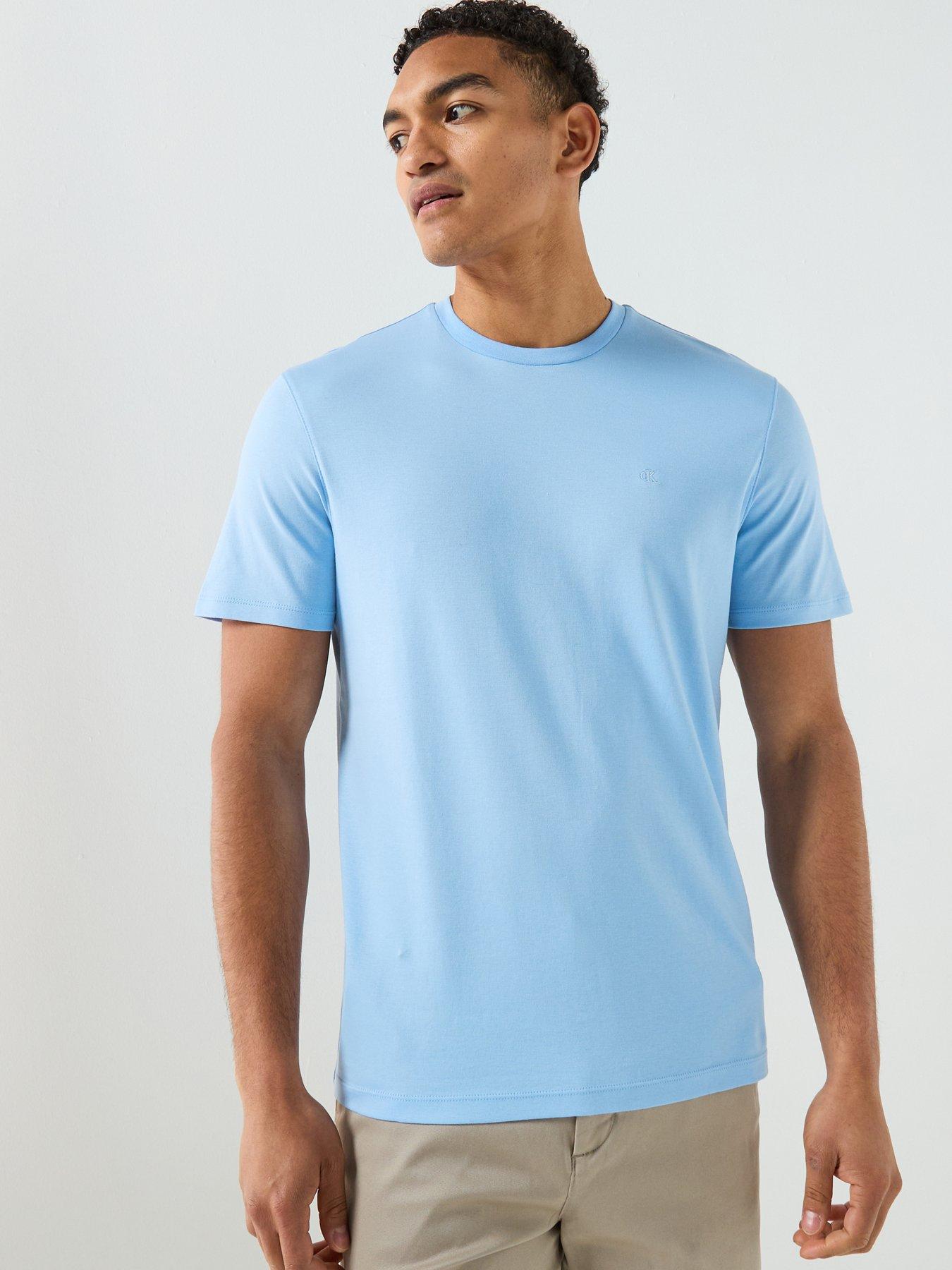 Calvin Klein Supima Chest Embroidered Logo T-Shirt - Blue