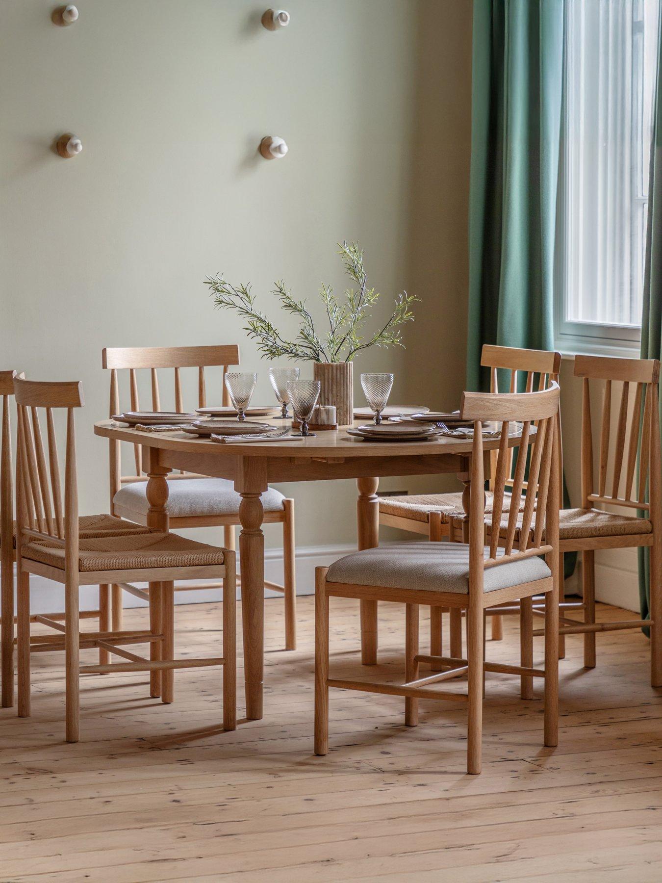  image of gallery-direct-eton-natural-round-extending-dining-table