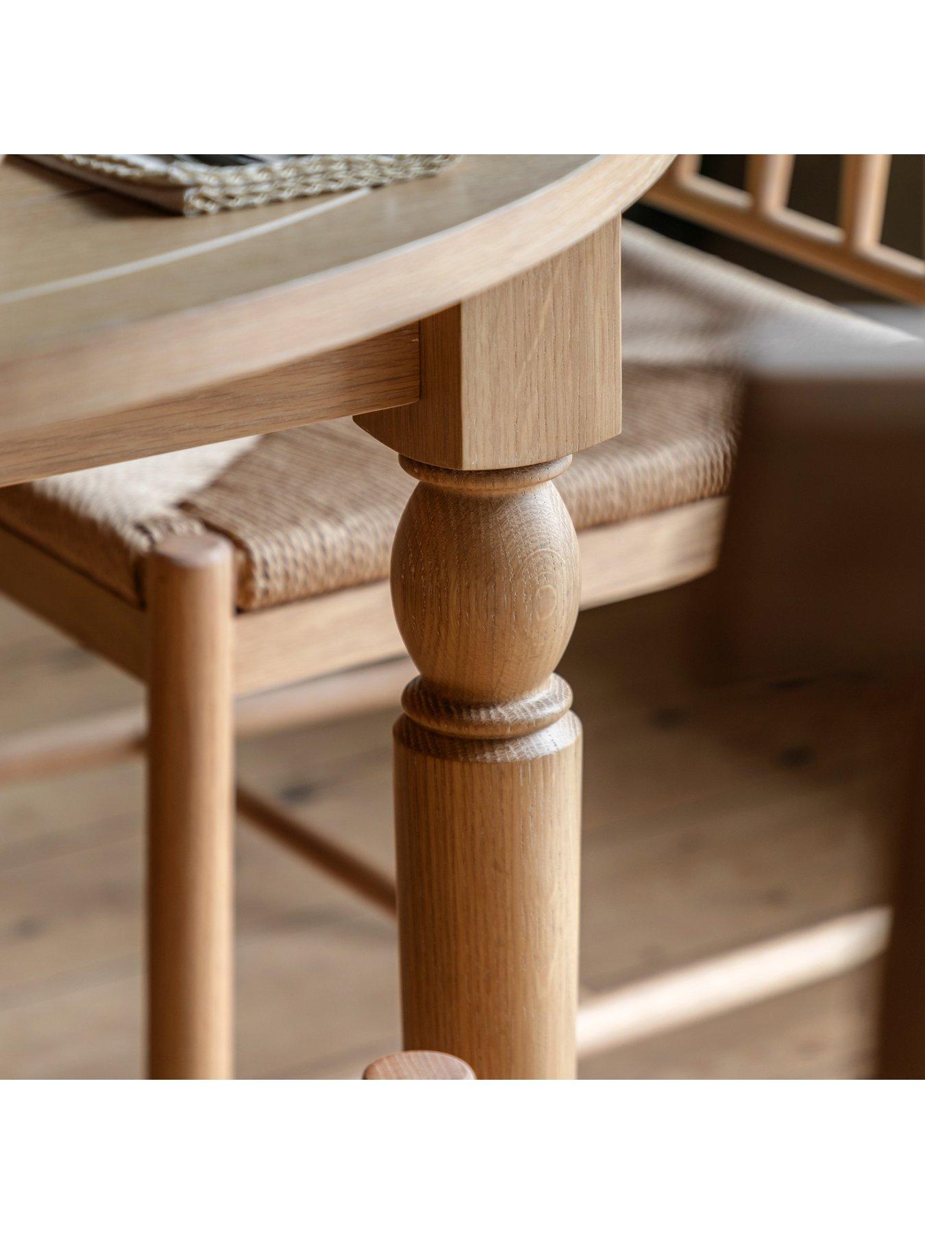  image of gallery-direct-eton-natural-round-extending-dining-table