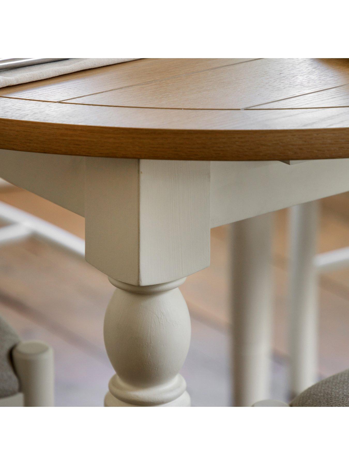 Image 3 of 6 of Gallery Direct Eton White Round Extending Dining Table