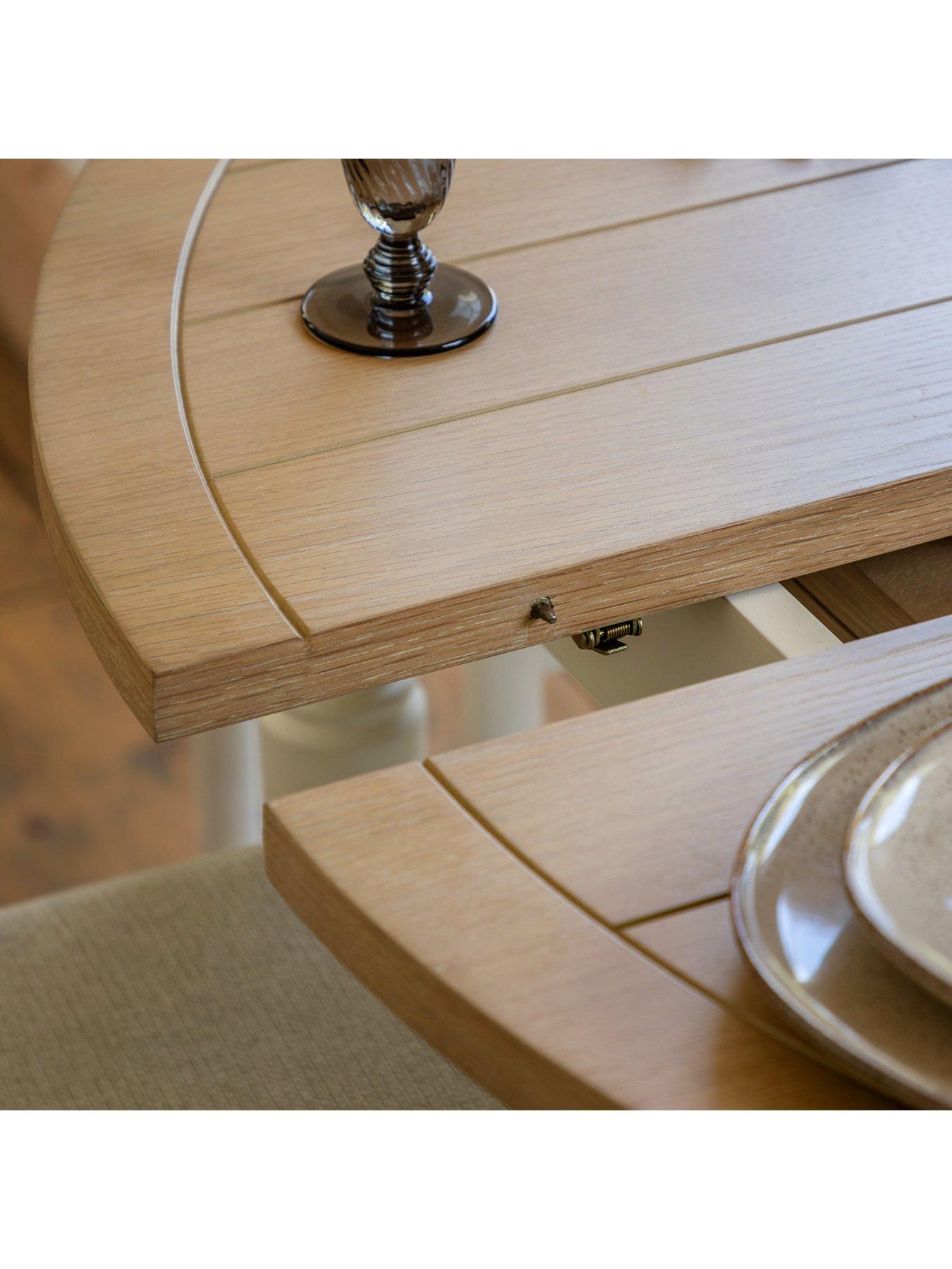 Image 4 of 6 of Gallery Direct Eton White Round Extending Dining Table