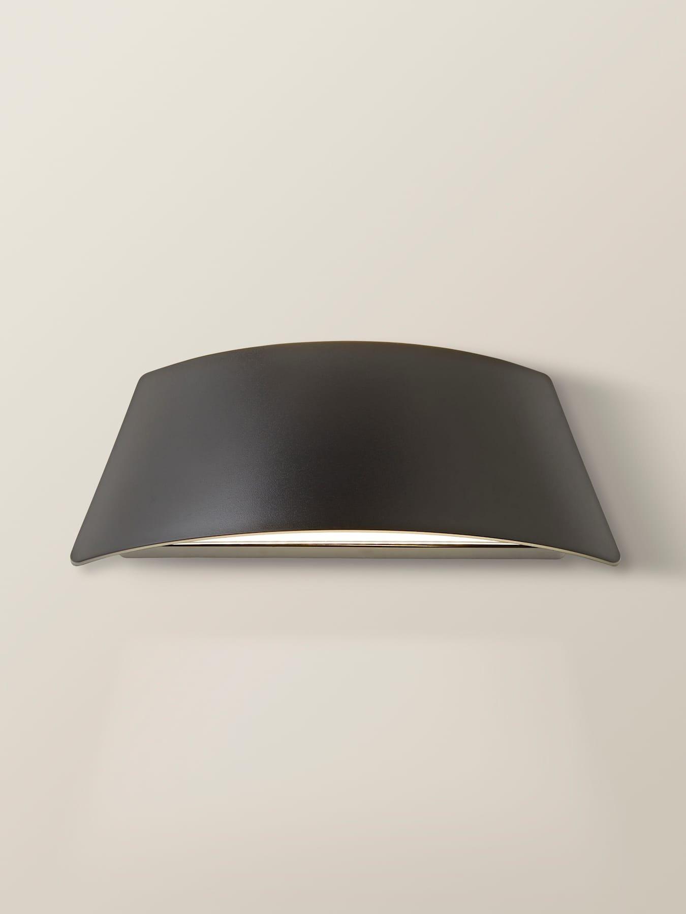 Image 6 of 6 of ValueLights John Matte Black Curved IP65 Integrated LED Up/Down Outdoor Wall Light