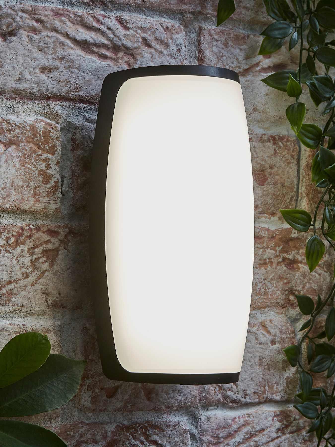 ValueLights Jonny Matte Black IP54 Integrated LED Outdoor Wall Light