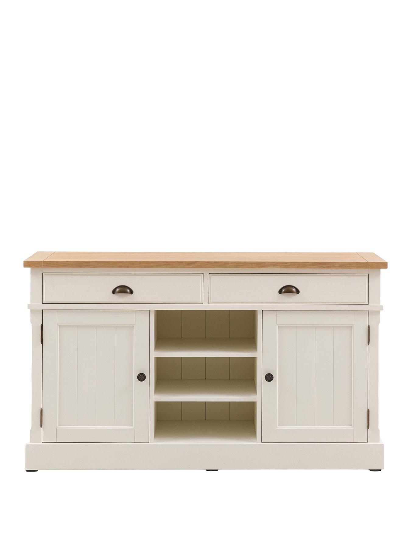  image of gallery-direct-eton-2-door-2-drawer-sideboard-white