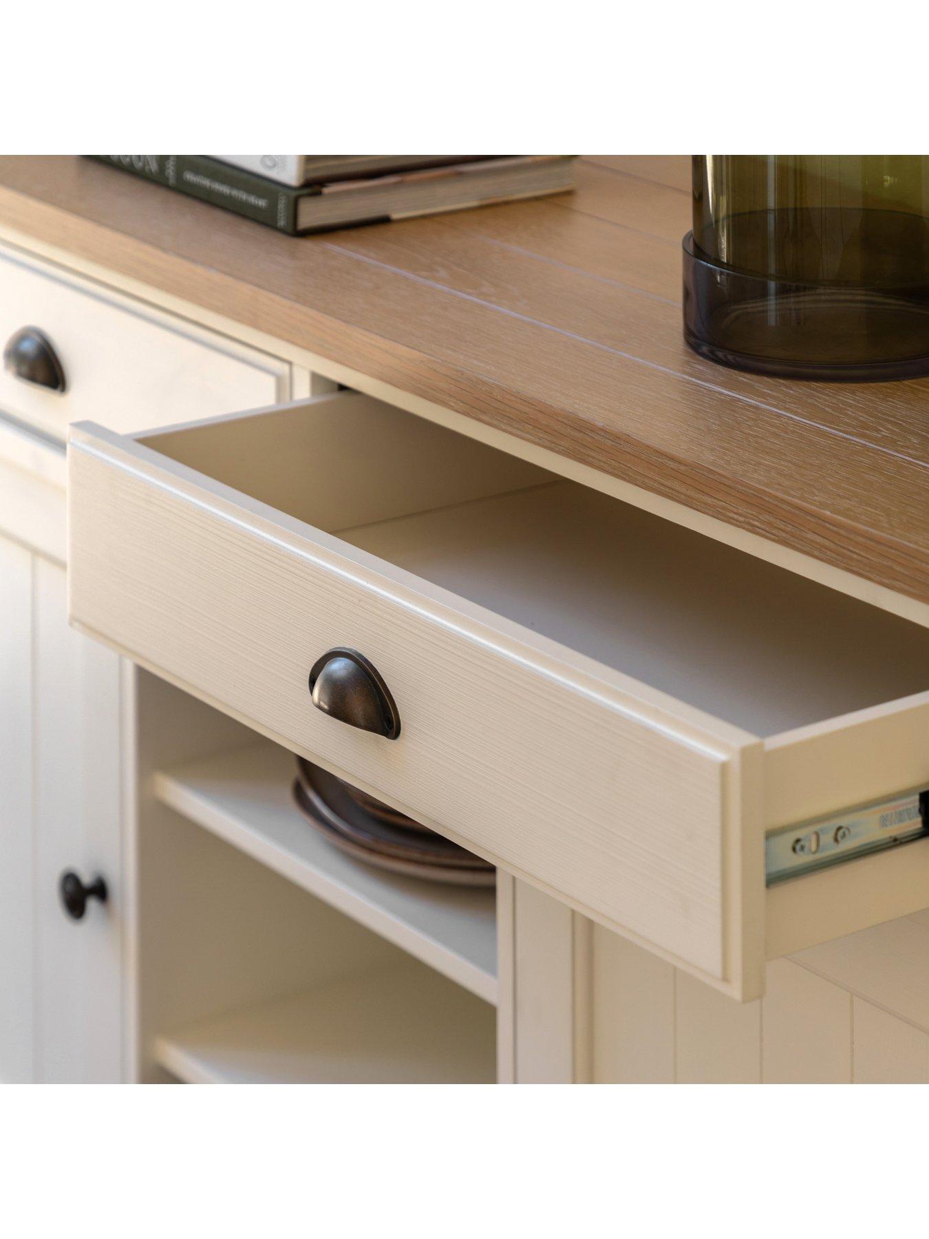  image of gallery-direct-eton-2-door-2-drawer-sideboard-white