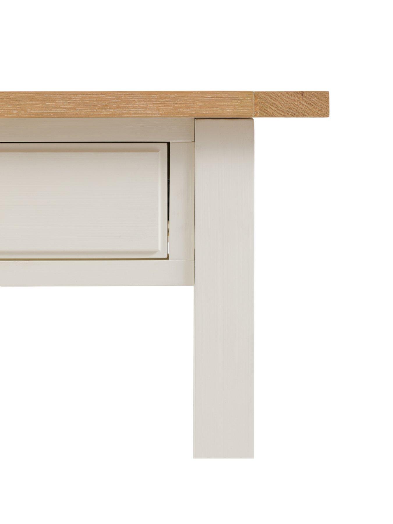  image of gallery-direct-eton-2-drawer-console-white