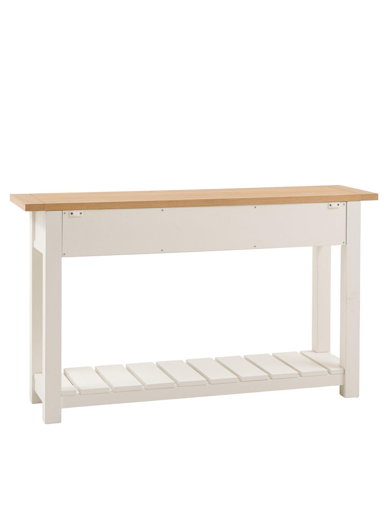 image of gallery-direct-eton-2-drawer-console-white