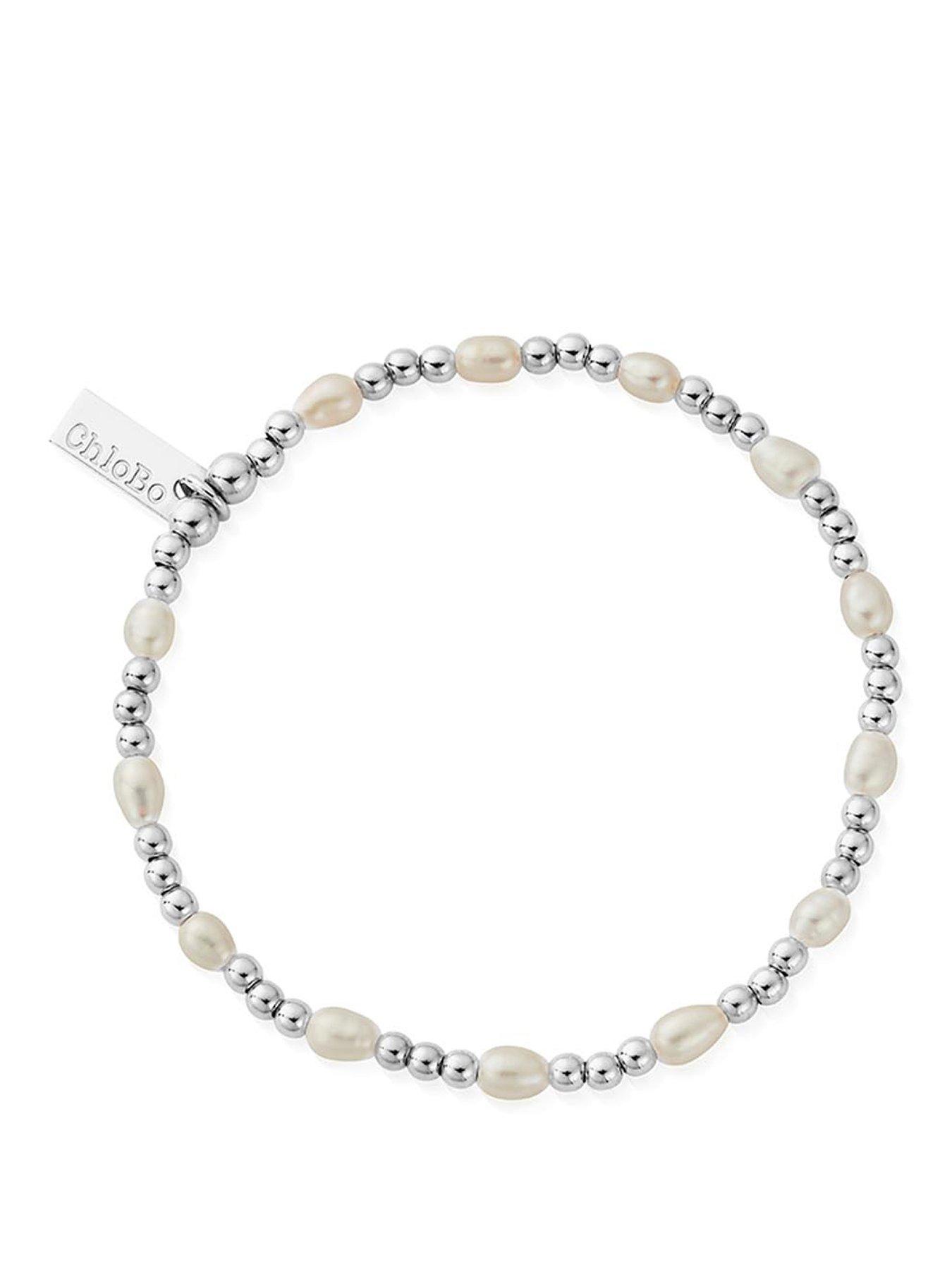 Image 1 of 3 of ChloBo Silver cute charm pearl bracelet