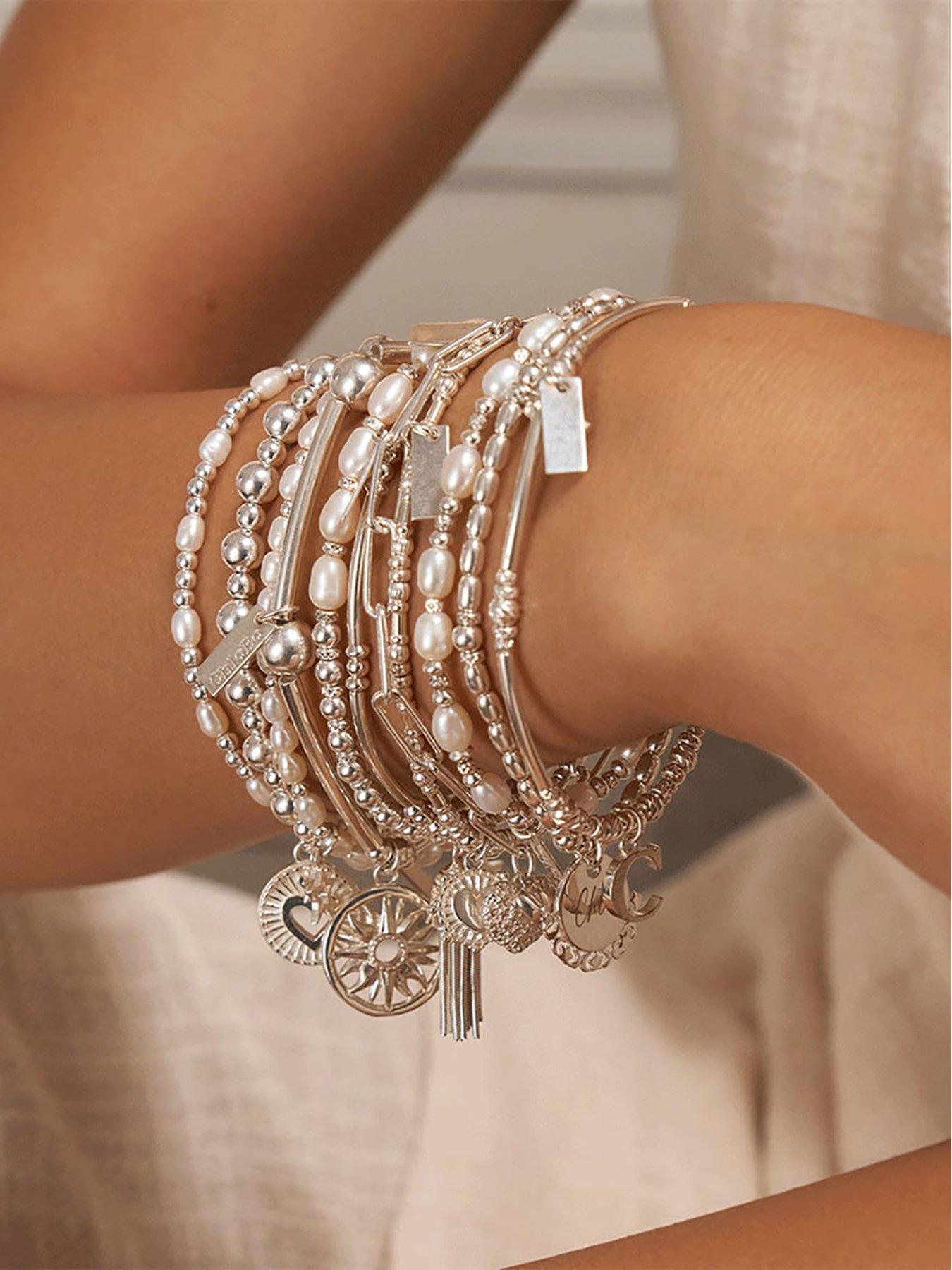 Image 2 of 3 of ChloBo Silver cute charm pearl bracelet