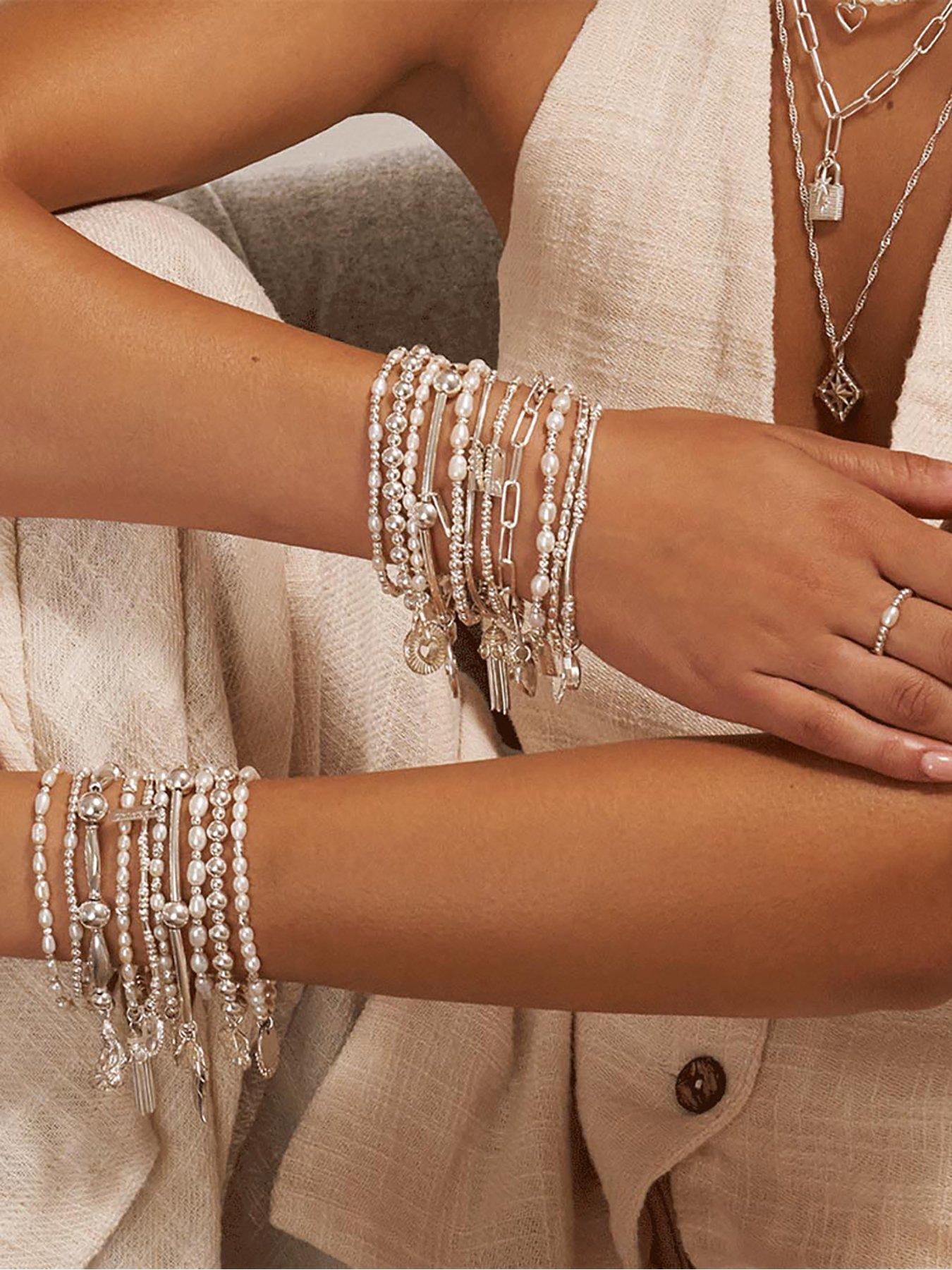 Image 3 of 3 of ChloBo Silver cute charm pearl bracelet