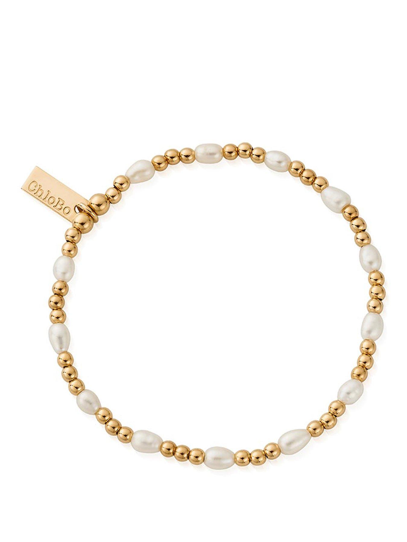 Image 1 of 1 of ChloBo Gold cute charm pearl bracelet