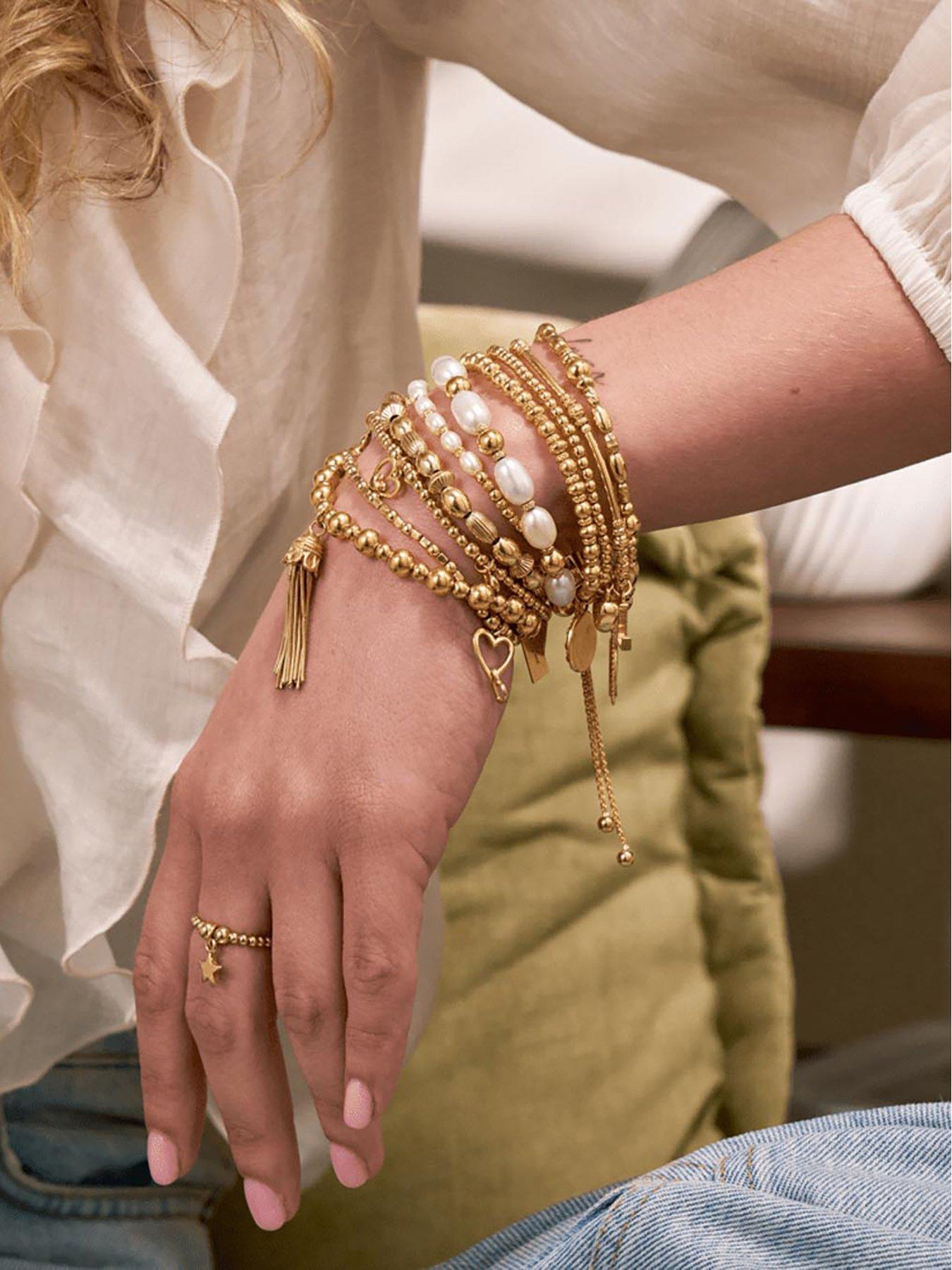  image of chlobo-gold-ocean-pearl-bracelet