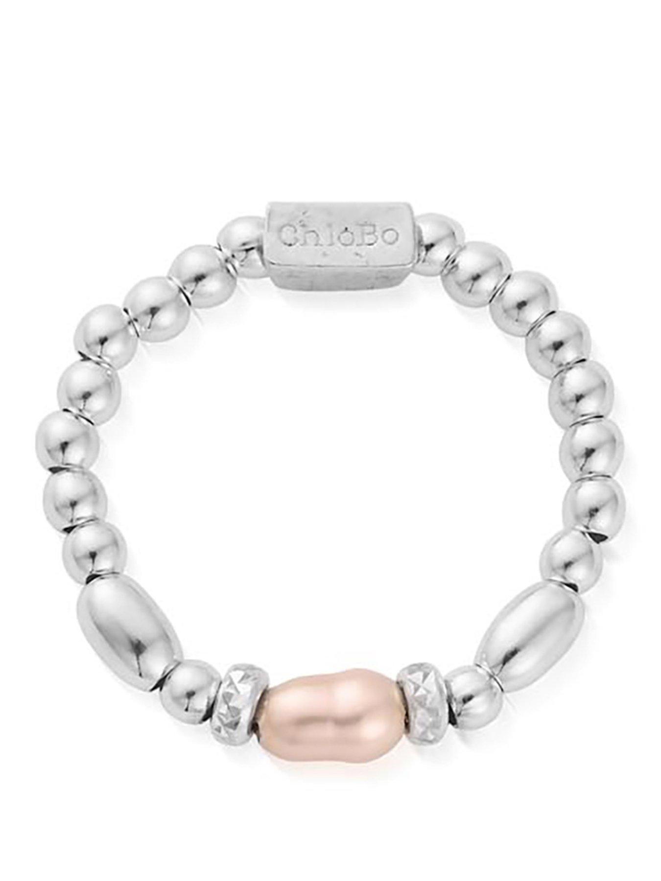 Image 1 of 1 of ChloBo Mini sparkle pink pearl ring