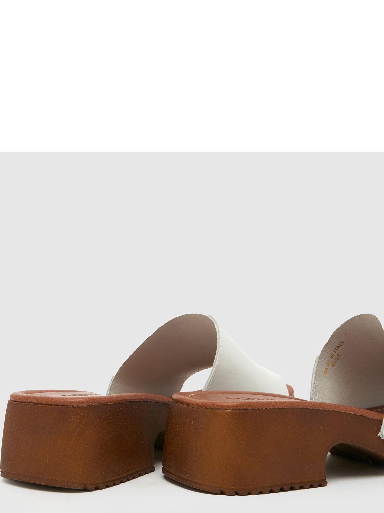  image of schuh-verity-suede-clog-sandal-white