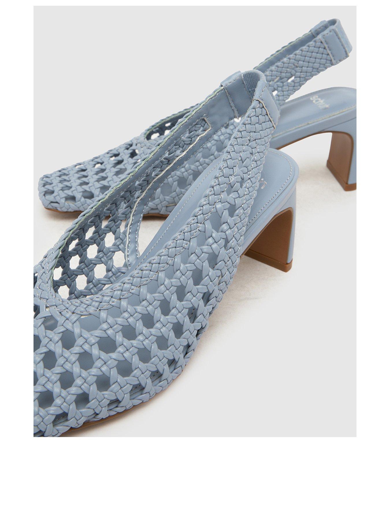 Image 3 of 4 of Schuh Saturday Woven Heel - Blue