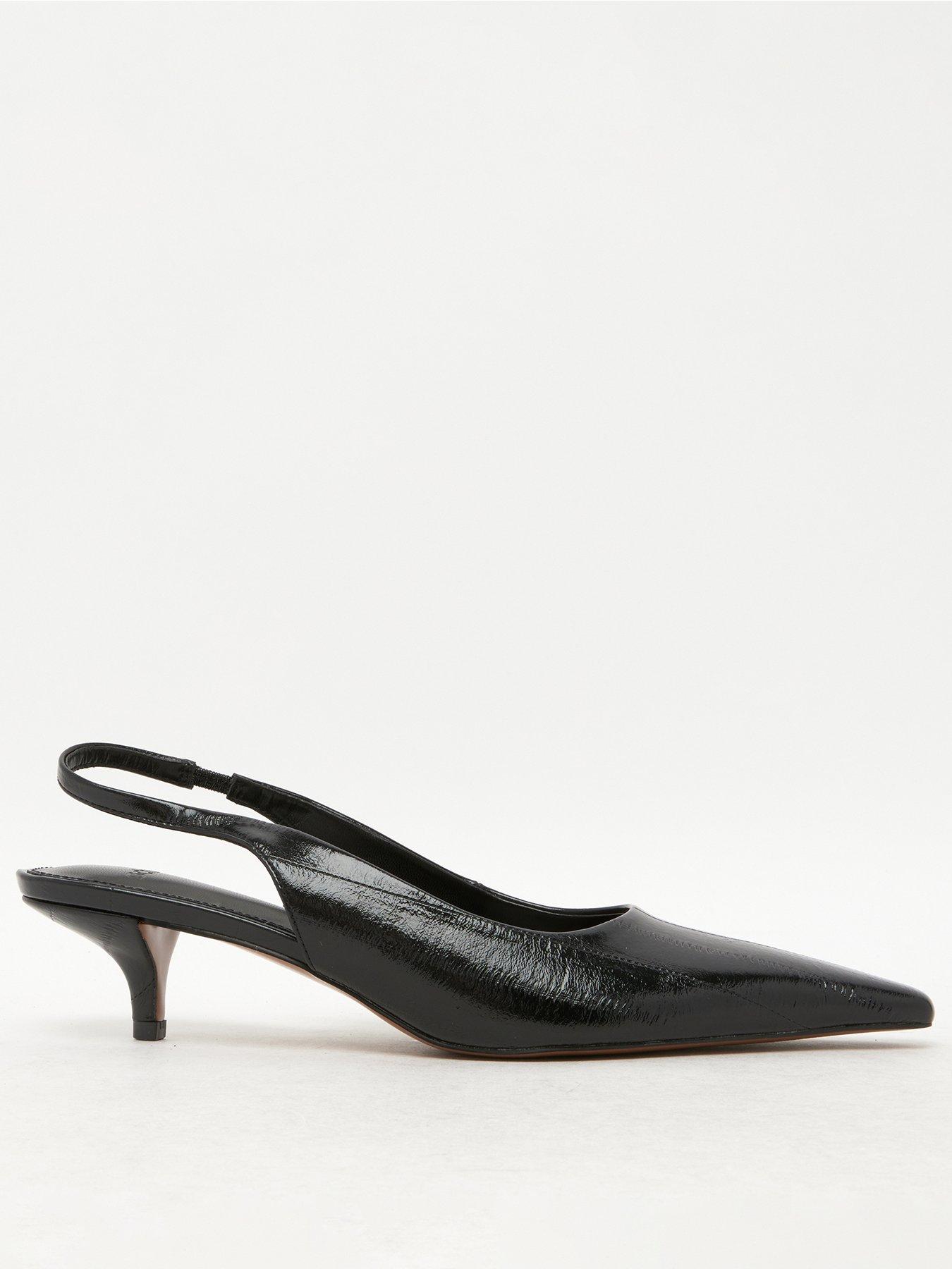 Schuh Shery Kitten Heel Court Shoe - Black