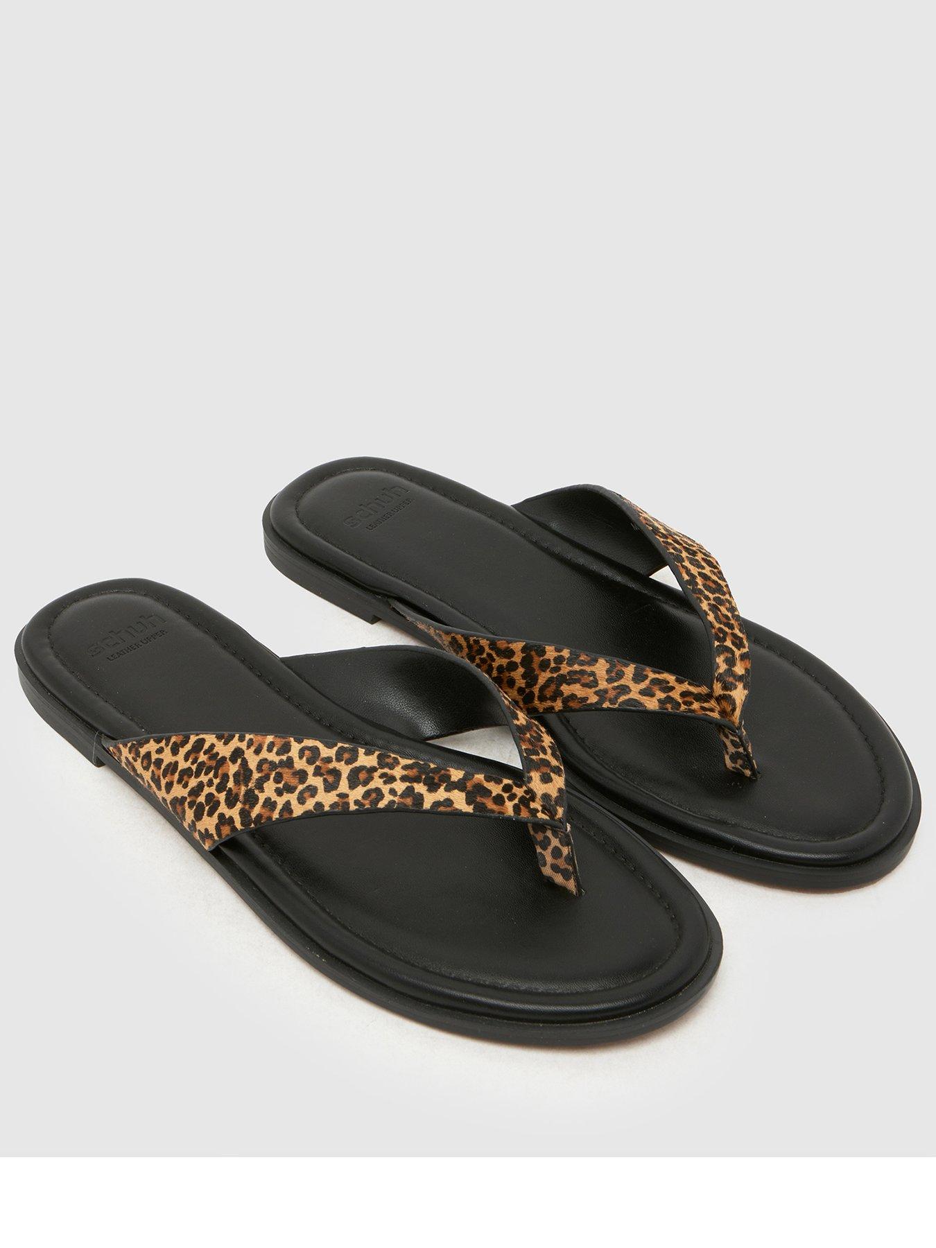 Image 1 of 4 of Schuh Thailand Leather Toe Post - Beige &amp; Brown