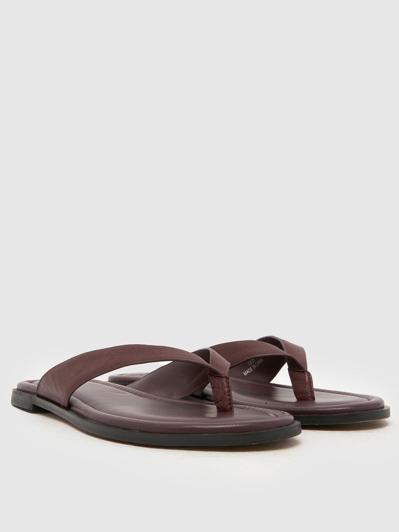 Image 2 of 4 of Schuh Thailand Leather Toe Post - Burgundy