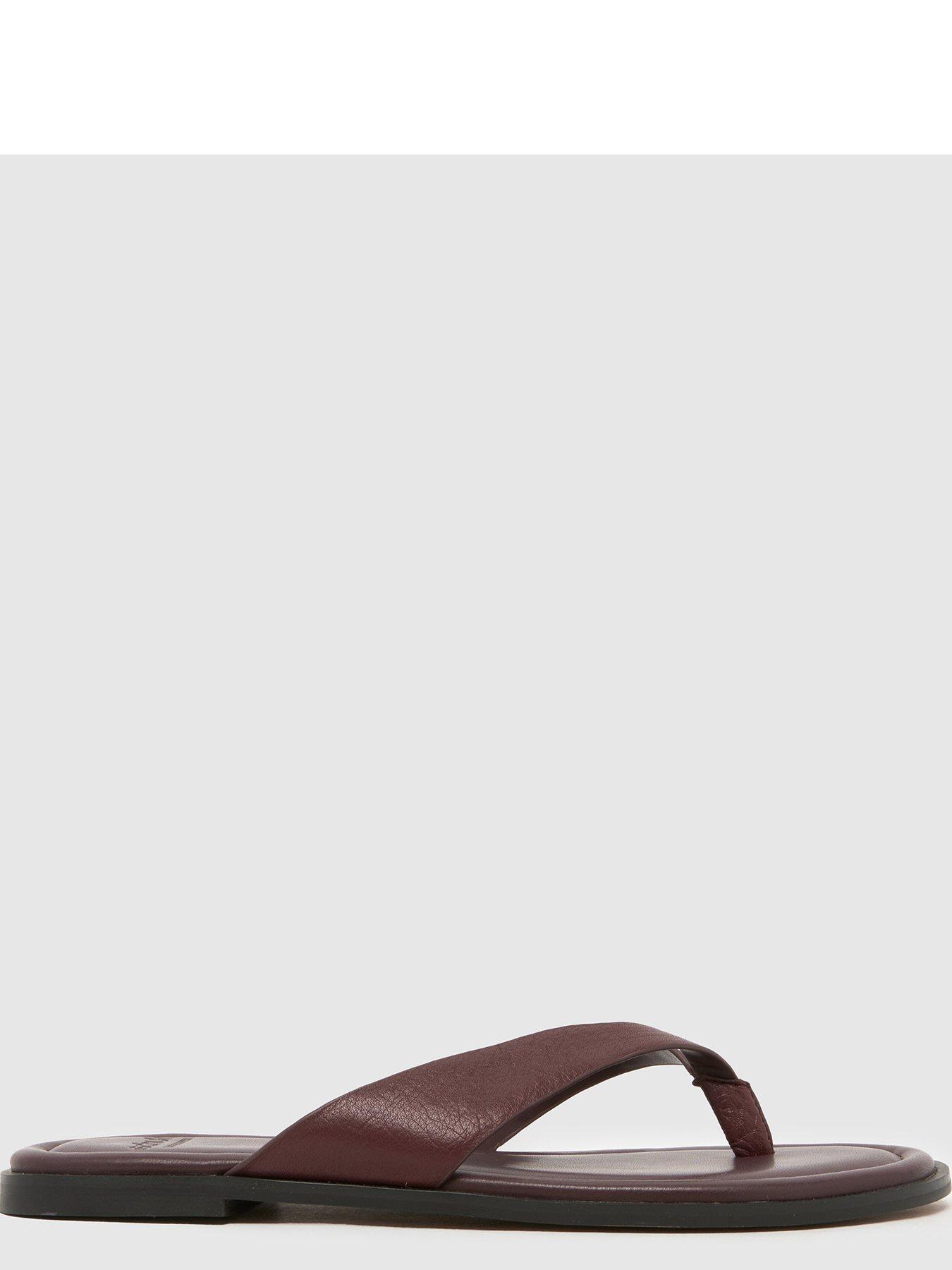 Image 4 of 4 of Schuh Thailand Leather Toe Post - Burgundy