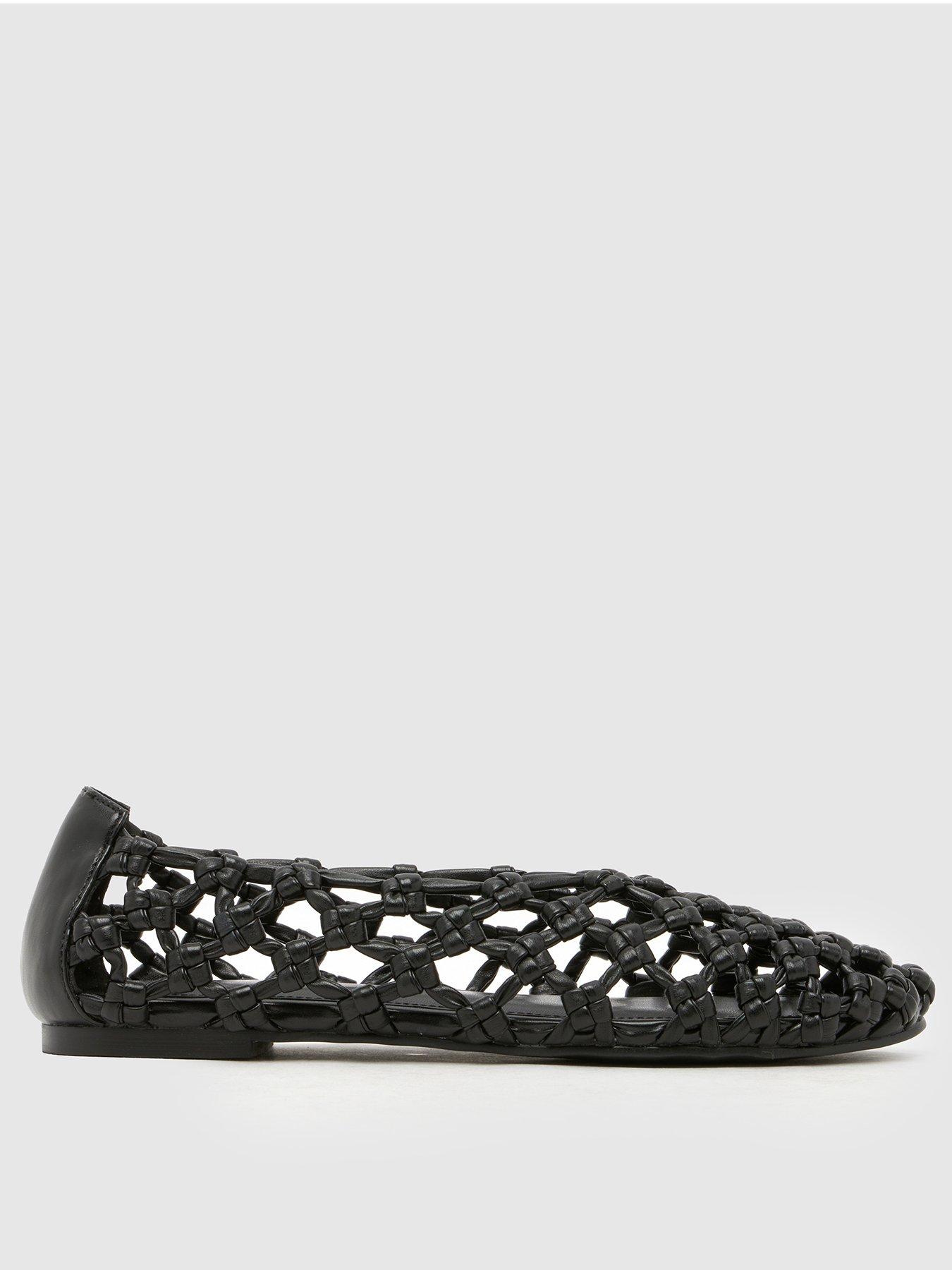 Schuh Lotte Woven Ballerina - Black