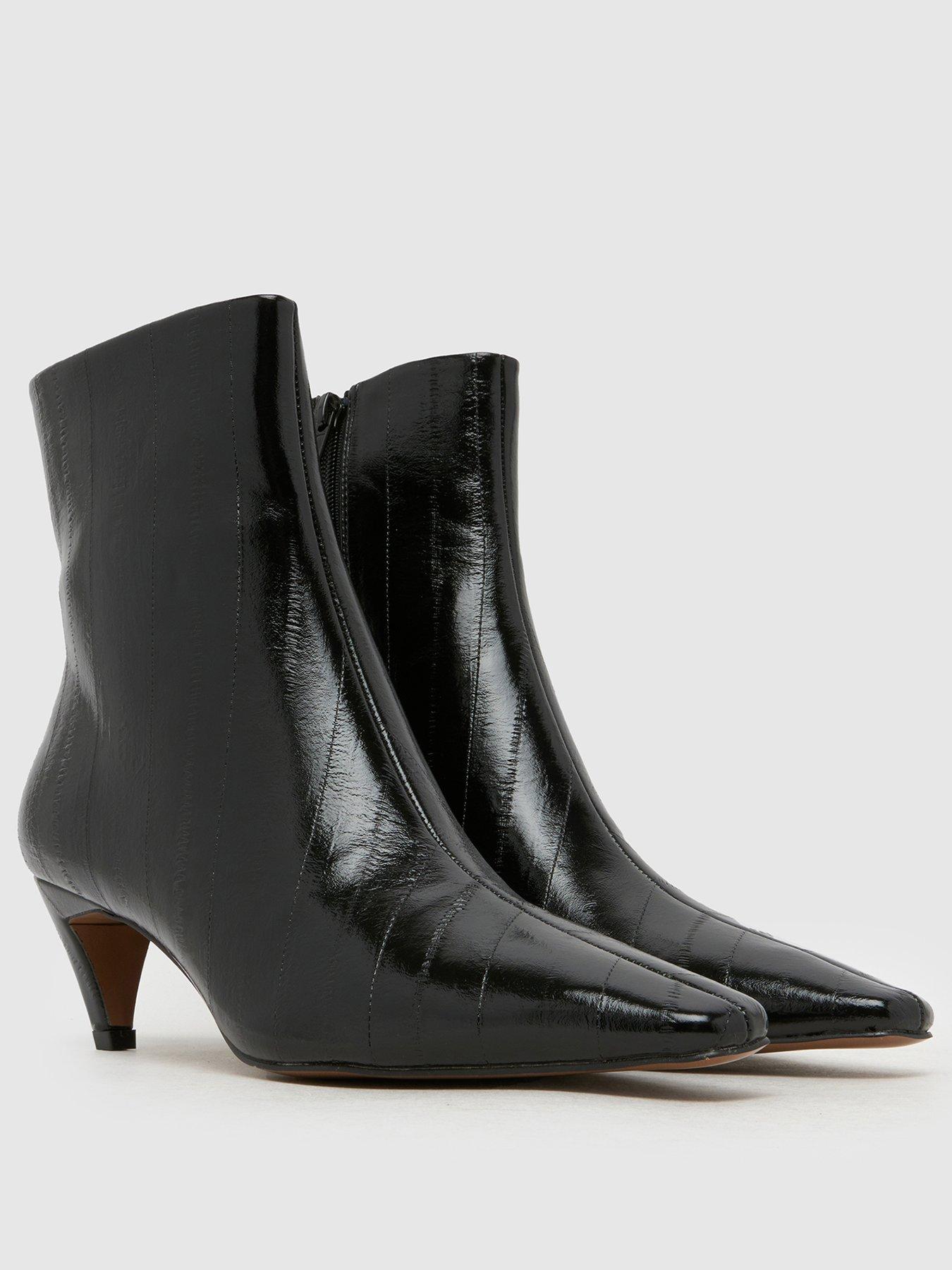 Image 2 of 4 of Schuh Brooklyn Kitten Heel Boot - Black