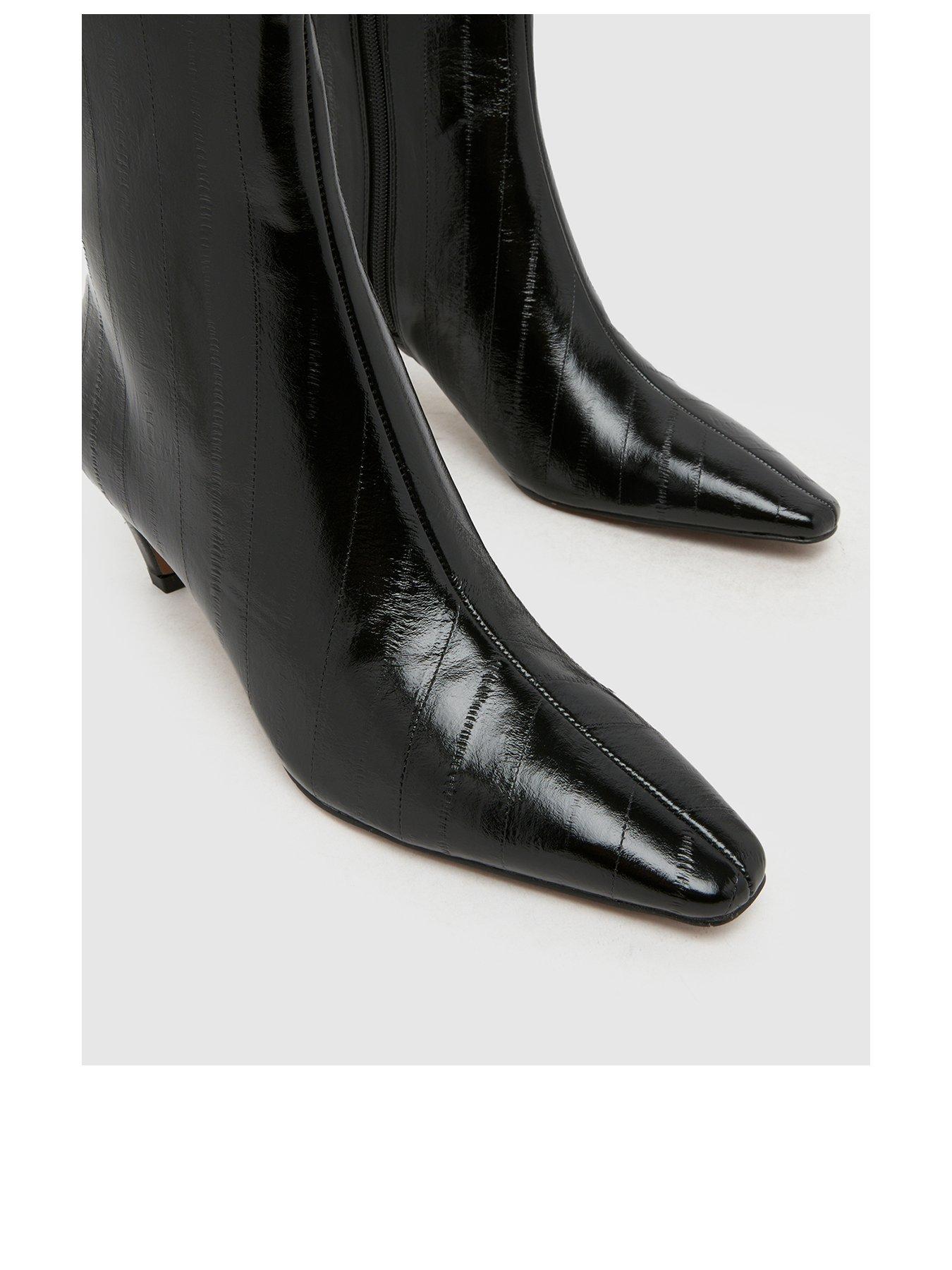 Image 3 of 4 of Schuh Brooklyn Kitten Heel Boot - Black