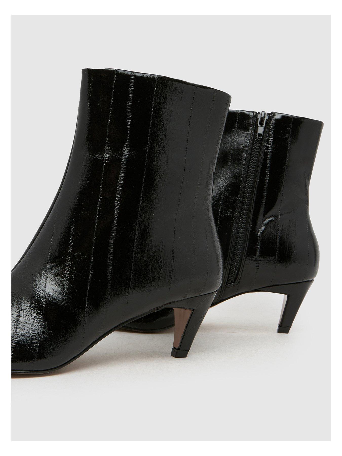 Image 4 of 4 of Schuh Brooklyn Kitten Heel Boot - Black