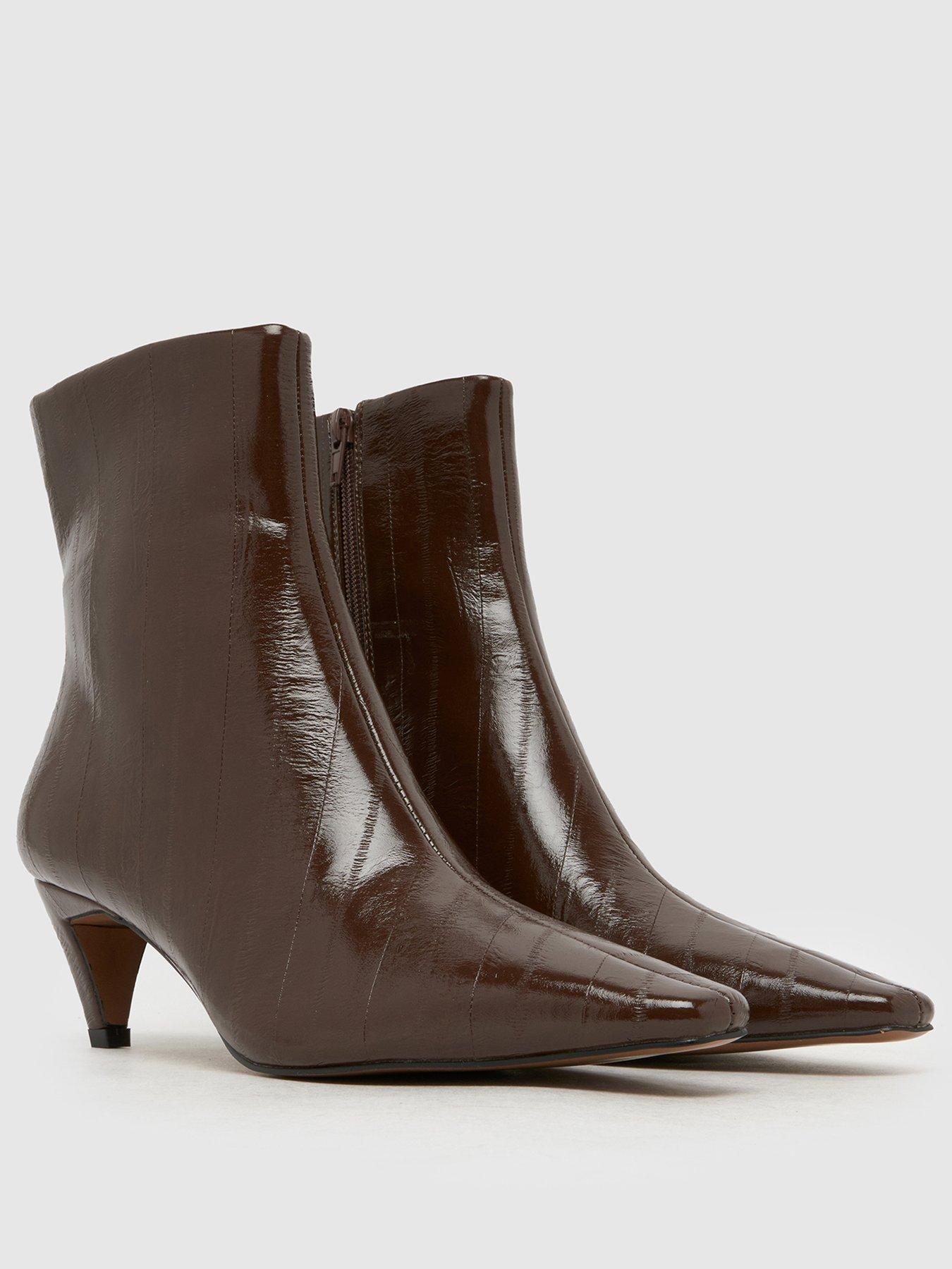 Image 2 of 4 of Schuh Brooklyn Kitten Heel Boot - Brown