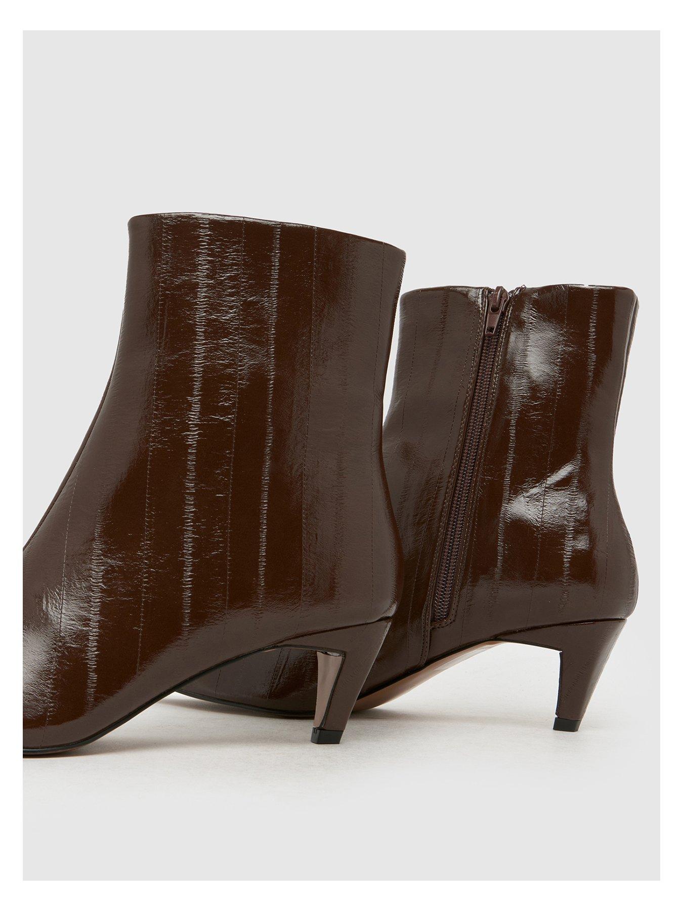 Image 4 of 4 of Schuh Brooklyn Kitten Heel Boot - Brown