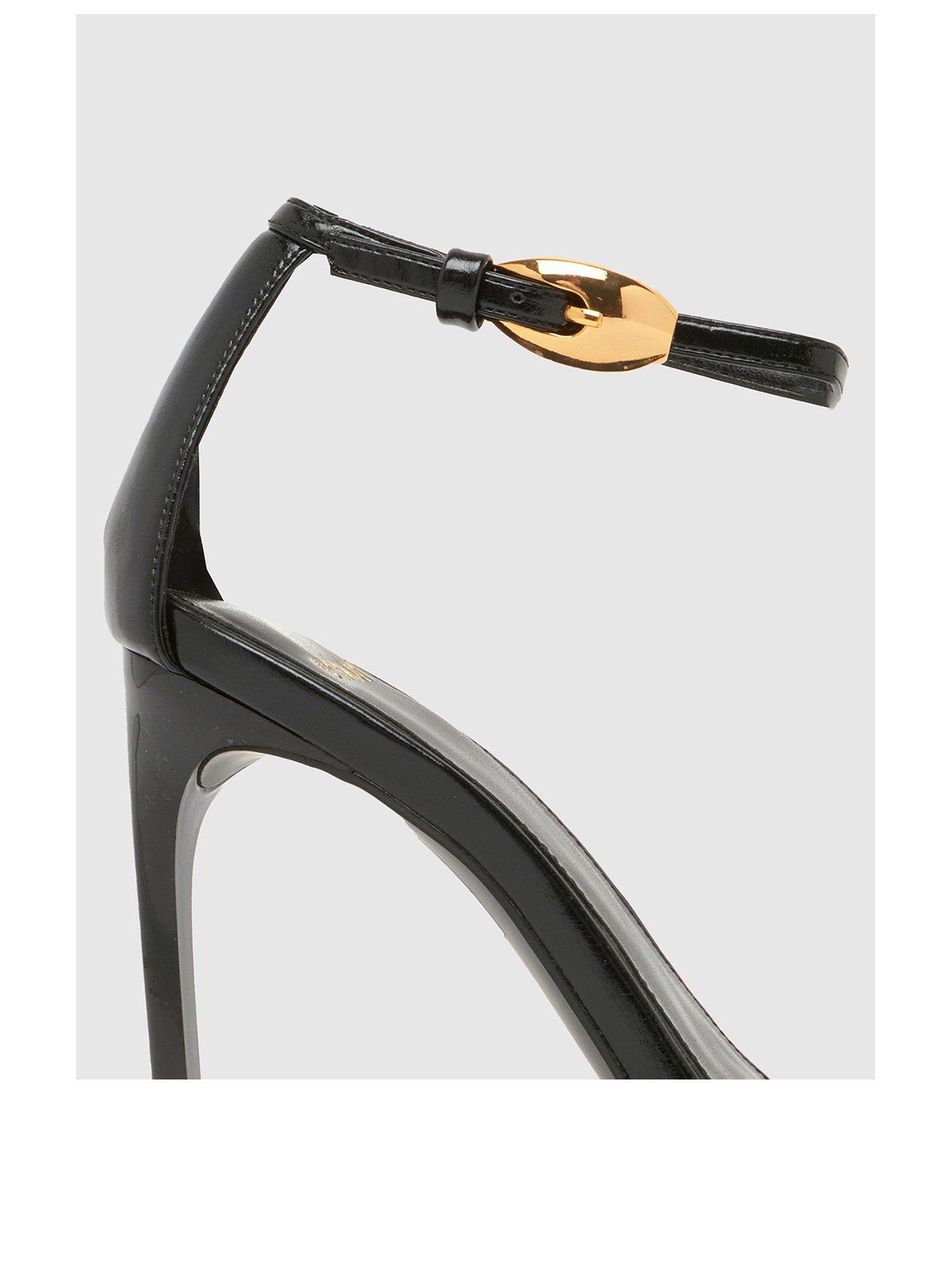  image of schuh-stylish-point-heeled-sandal-black