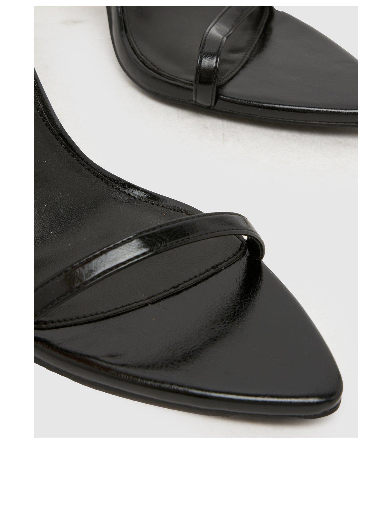  image of schuh-stylish-point-heeled-sandal-black