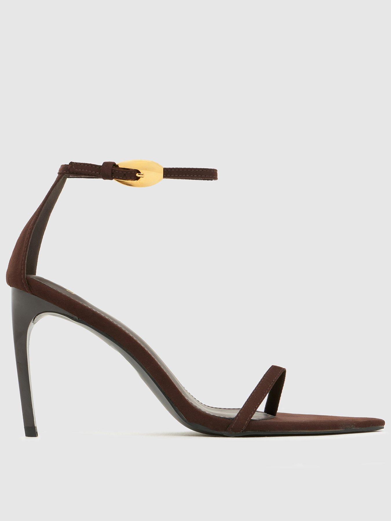 Image 1 of 4 of Schuh Stylish Point Heeled Sandal - Brown