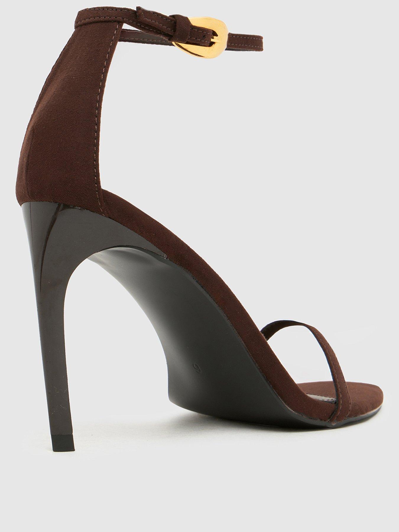 Image 2 of 4 of Schuh Stylish Point Heeled Sandal - Brown