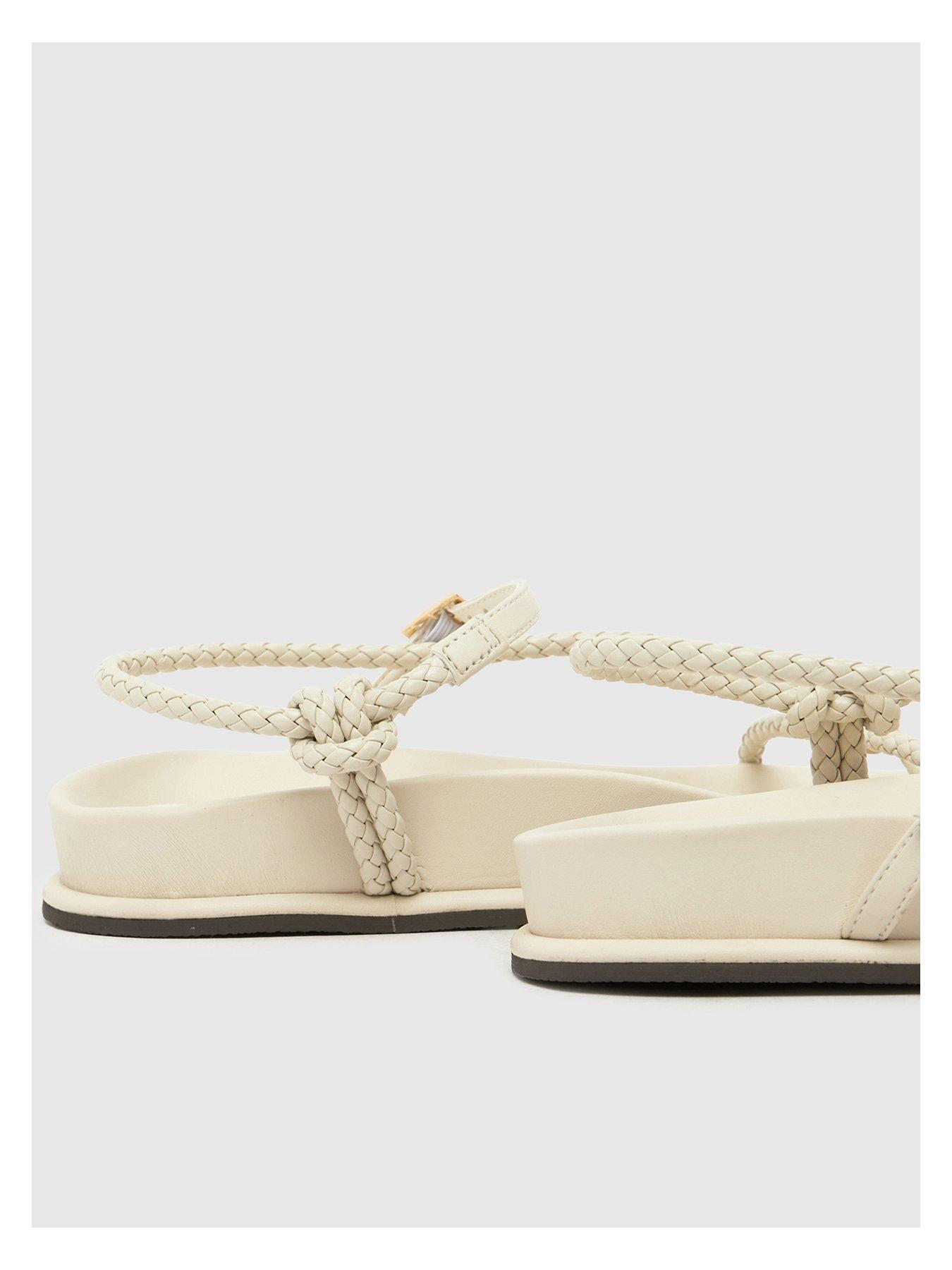  image of schuh-tuesday-hardware-footbed-sandal-white