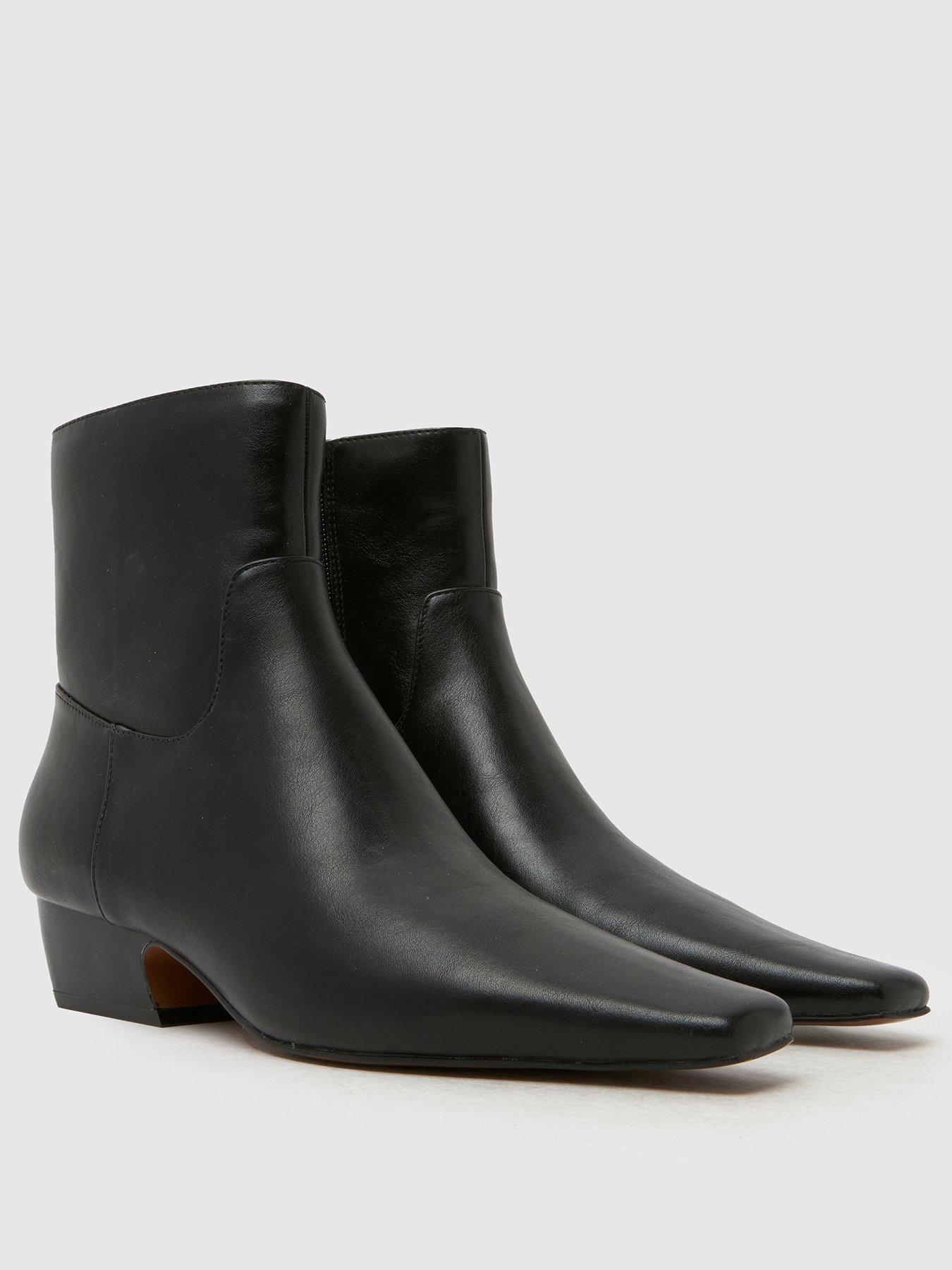 stillFront image of schuh-clarisse-western-heel-boot-black