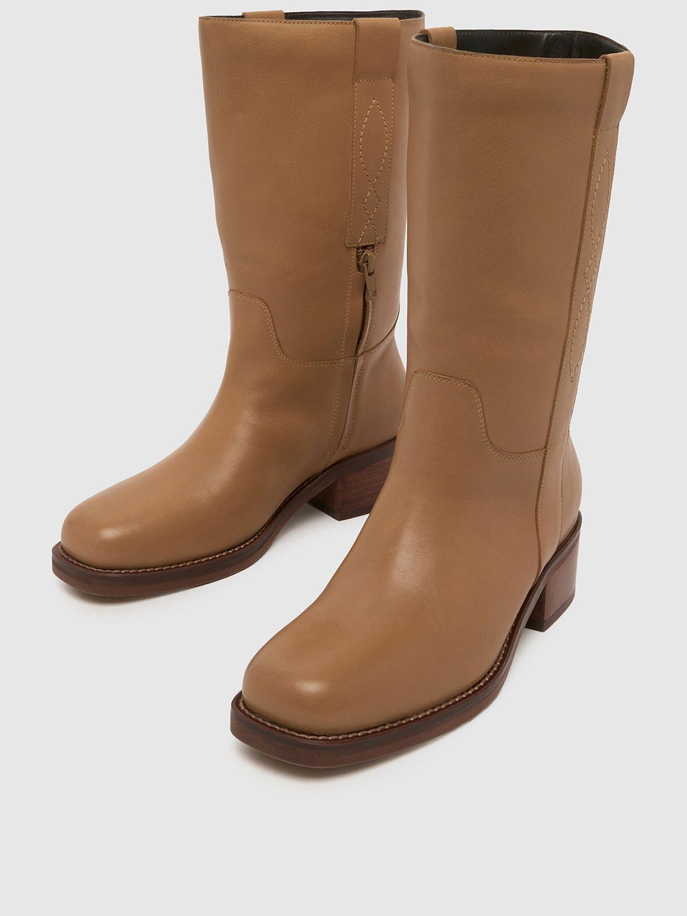 Image 3 of 4 of Schuh Delany Leather Pull On Calf Boot - Tan