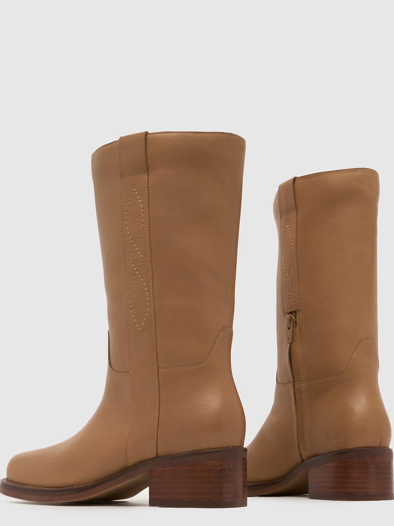 Image 4 of 4 of Schuh Delany Leather Pull On Calf Boot - Tan