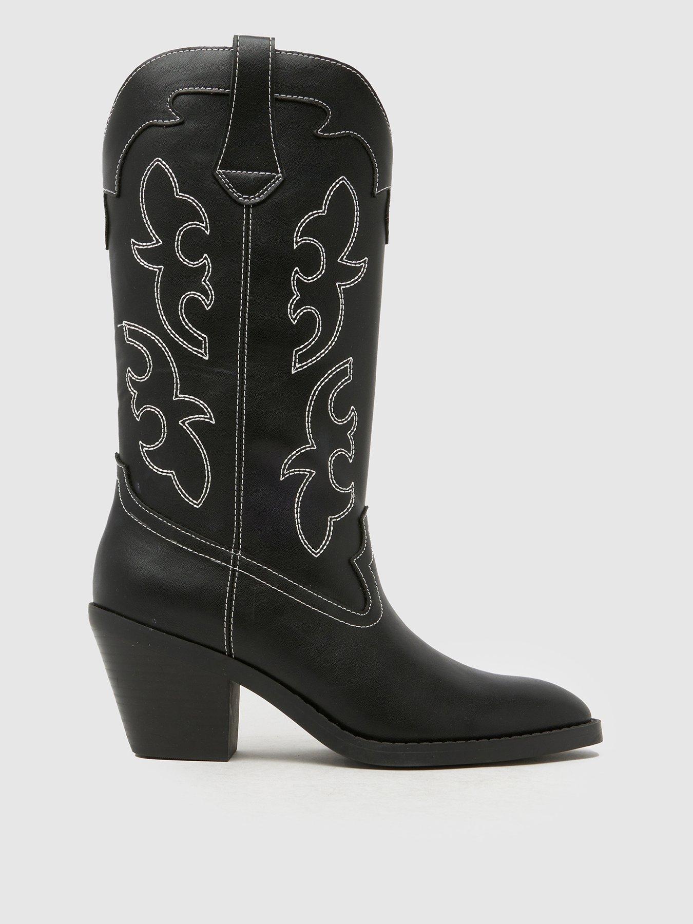 Image 1 of 4 of Schuh Darlene Western Knee Boot - Black