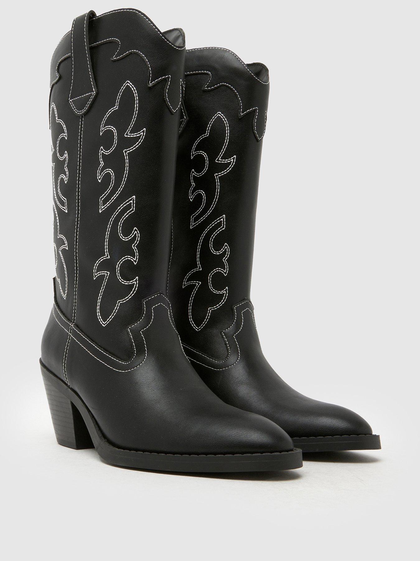 Image 2 of 4 of Schuh Darlene Western Knee Boot - Black