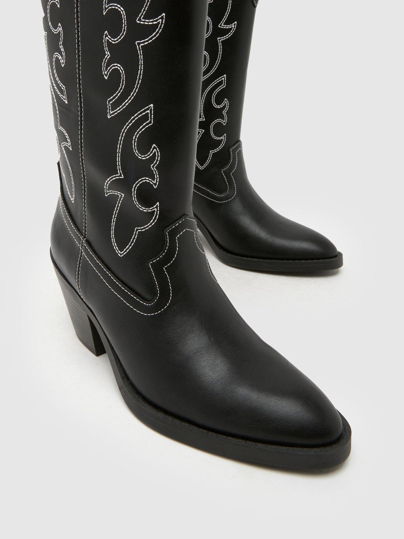 Image 3 of 4 of Schuh Darlene Western Knee Boot - Black