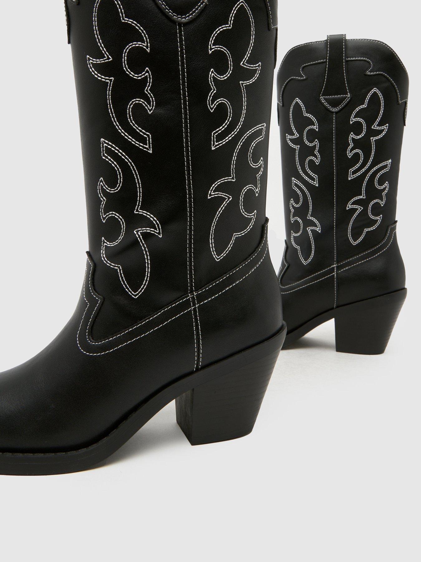 Image 4 of 4 of Schuh Darlene Western Knee Boot - Black