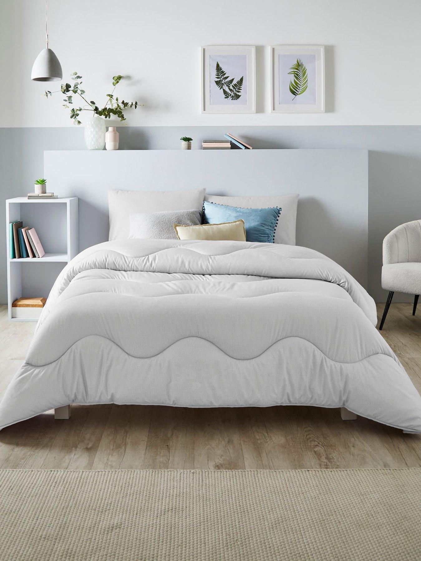 Image 1 of 4 of Night Lark Linen Coverless Duvet Cloud Grey 4.5 Tog