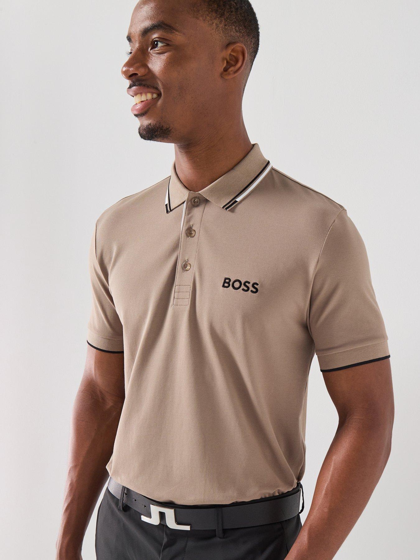 BOSS Mens Golf Paddy Pro Polo Shirt - Beige