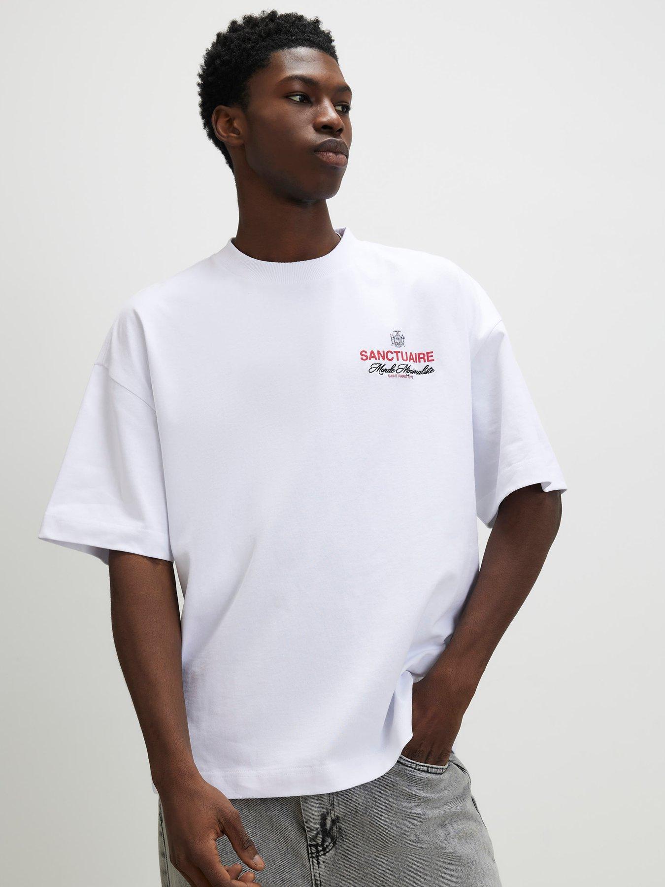River Island Sanctuaire Crest Graphic T-Shirt - White