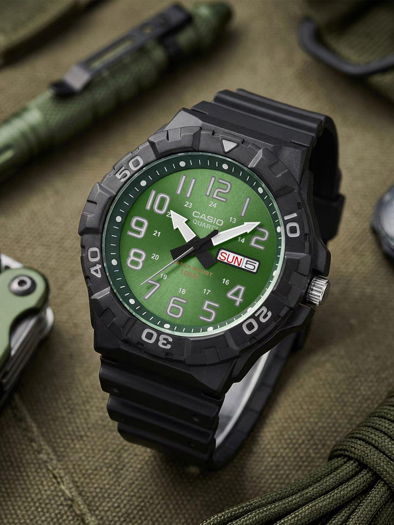 stillFront image of casio-casio-collection-green-dial