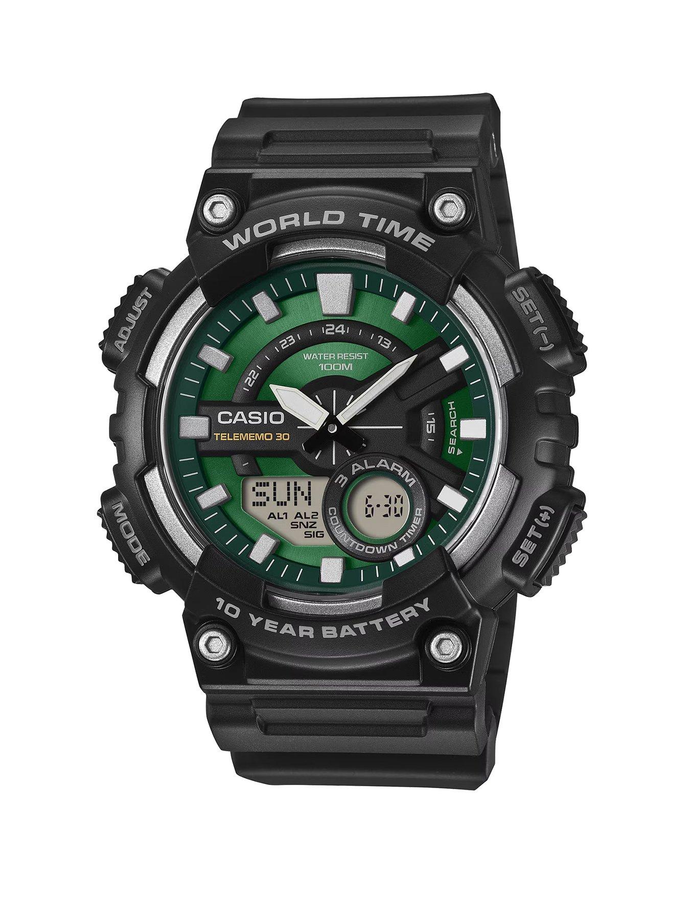 Casio TIMELESS AEQ-110W-3A2VEF Green Dial Series