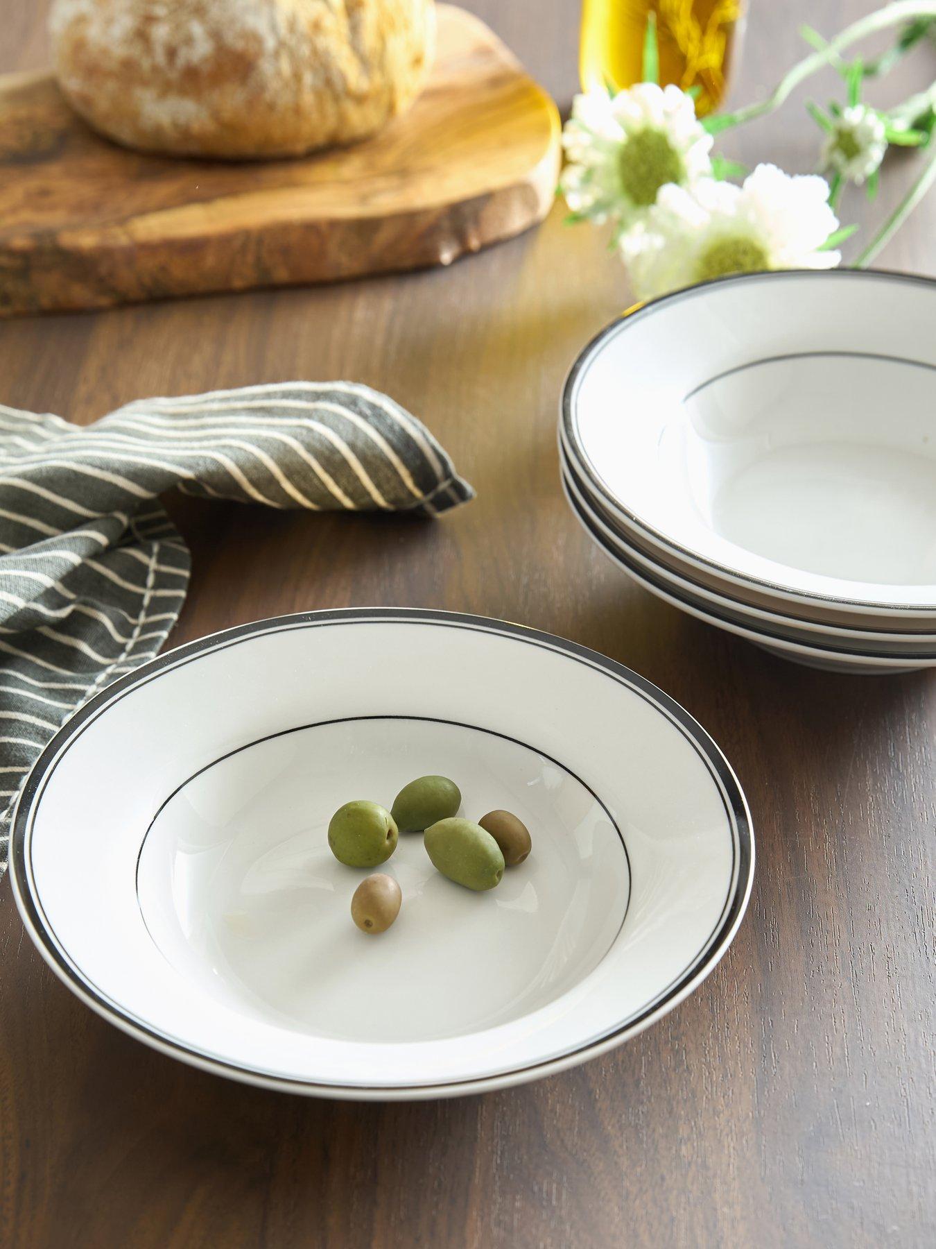 Image 1 of 7 of The Very Collection Bistro 4 Piece Pasta Bowls