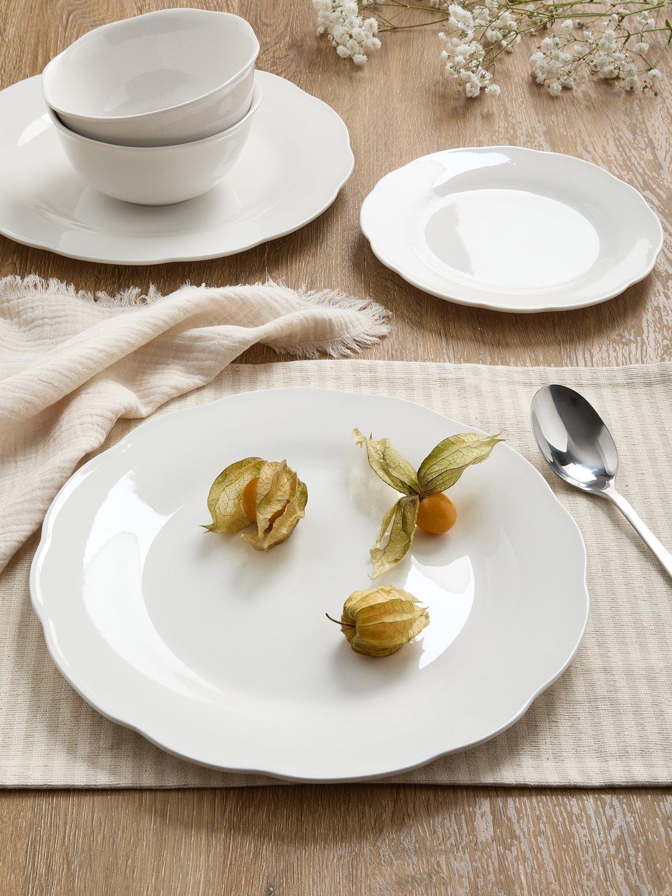 Image 1 of 7 of The Very Collection Soft Scallop 12 Piece Porcelain&nbsp;Dinner Set