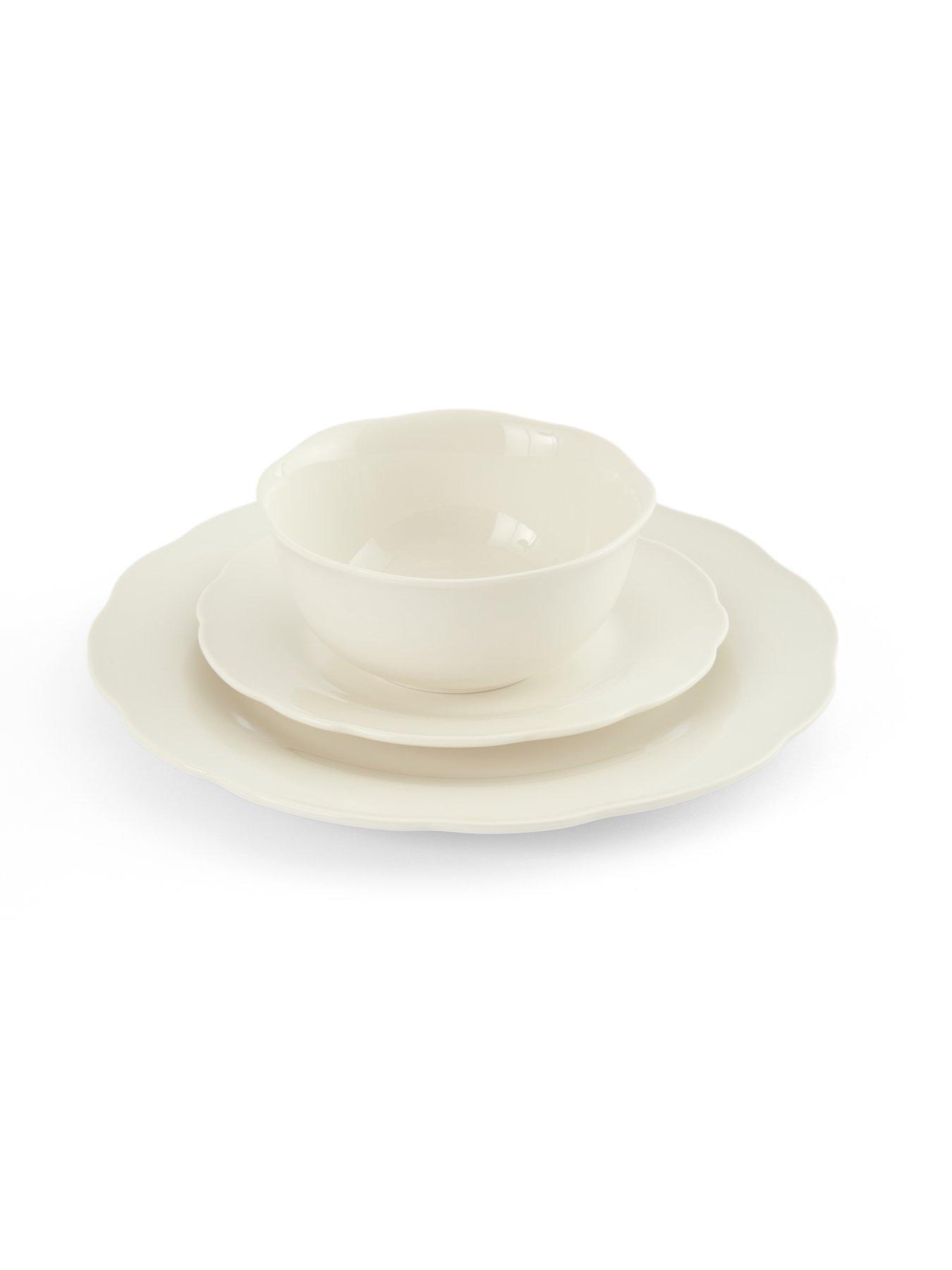 Image 4 of 7 of The Very Collection Soft Scallop 12 Piece Porcelain&nbsp;Dinner Set