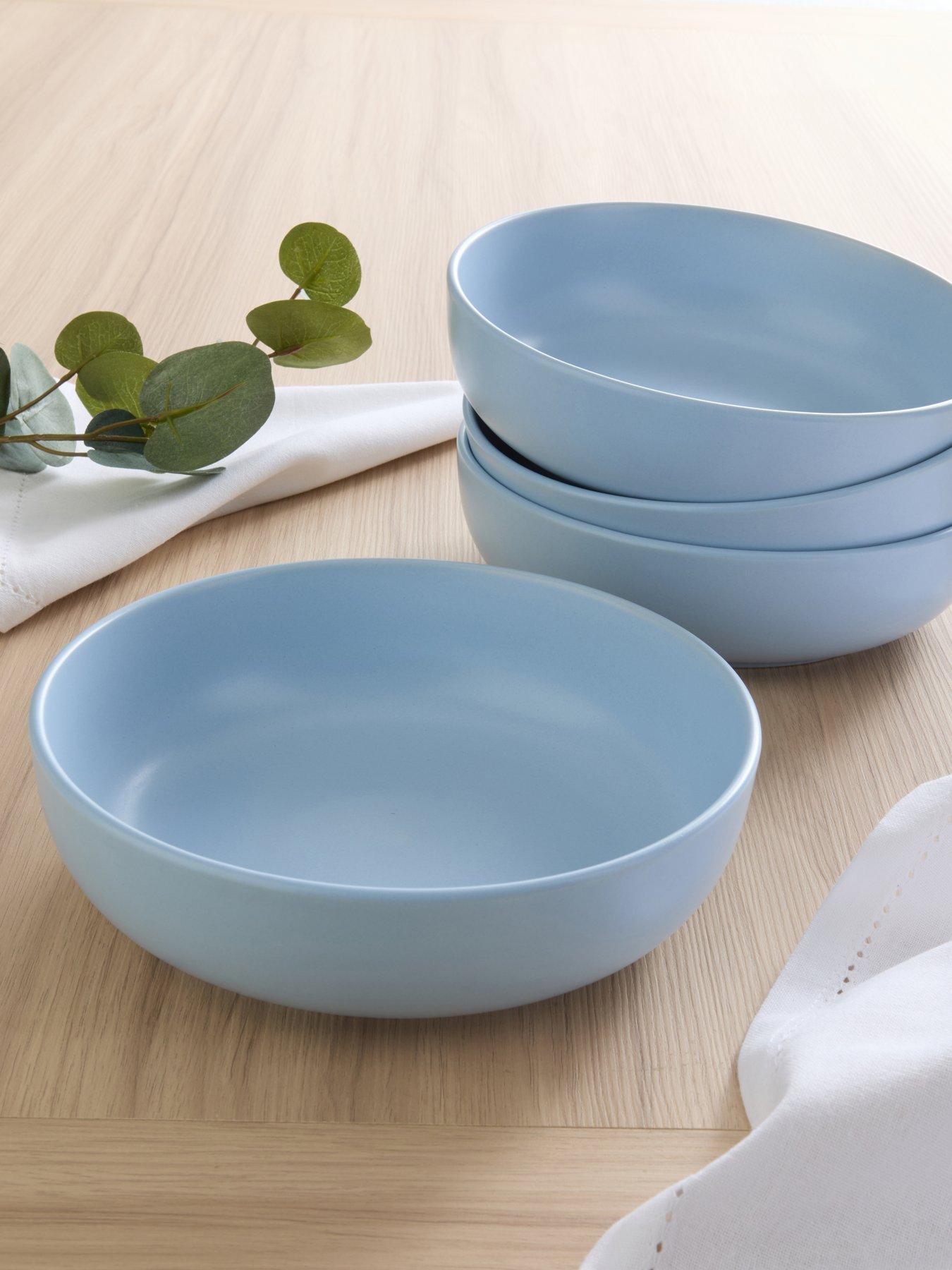The Very Collection Saintes 4 Piece Pasta Bowls - Nordic Blue